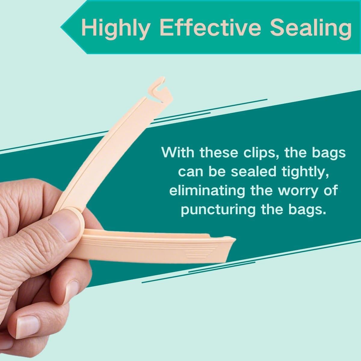 10 Clips para Bolsa de Ostomía SanviMed - Cierre Seguro y Reutilizables