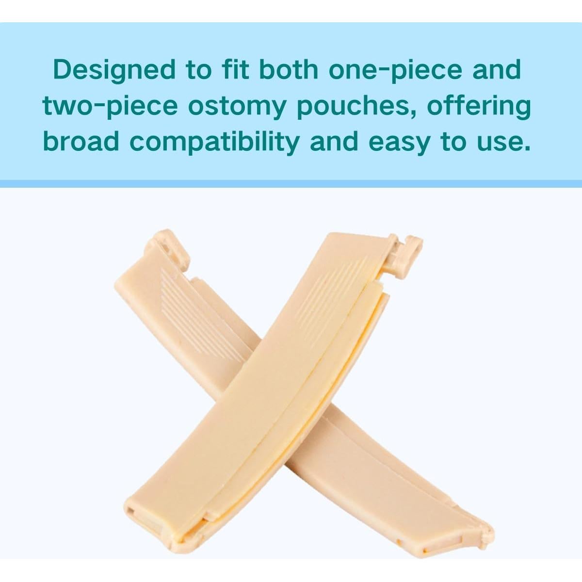 10 Clips para Bolsa de Ostomía SanviMed - Cierre Seguro y Reutilizables