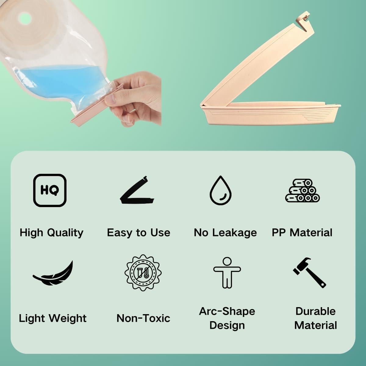 10 Clips para Bolsa de Ostomía SanviMed - Cierre Seguro y Reutilizables