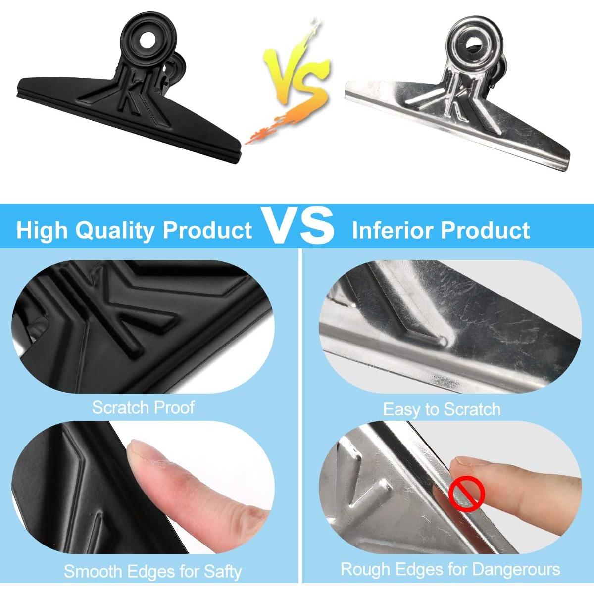 Clips Bulldog Extra Grande Coideal 20 cm Negro - 2 Pcs