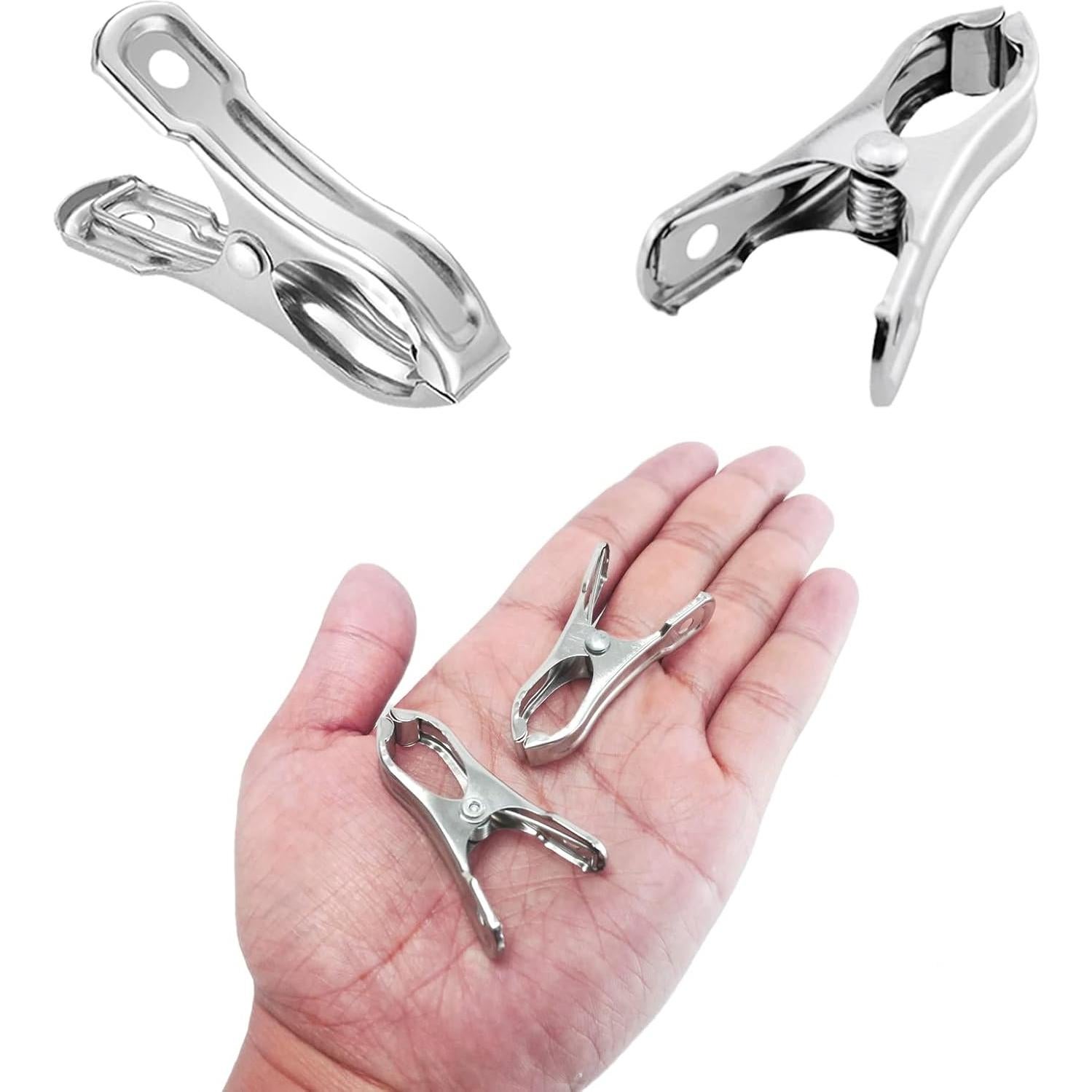 20 Clips de Jardinería Samhopo de Acero Inoxidable 5.08 cm