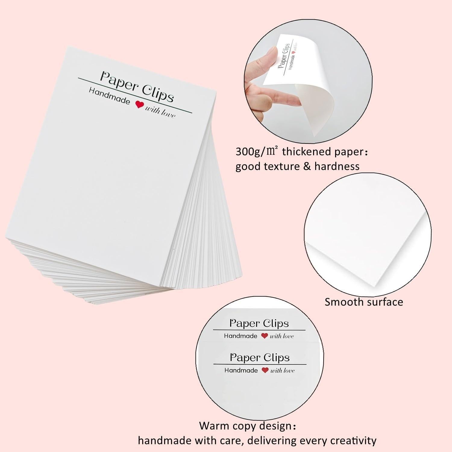 Paquete de 100 Clips de Papel Jumbo Magicalmai con Tarjetas y Bolsas