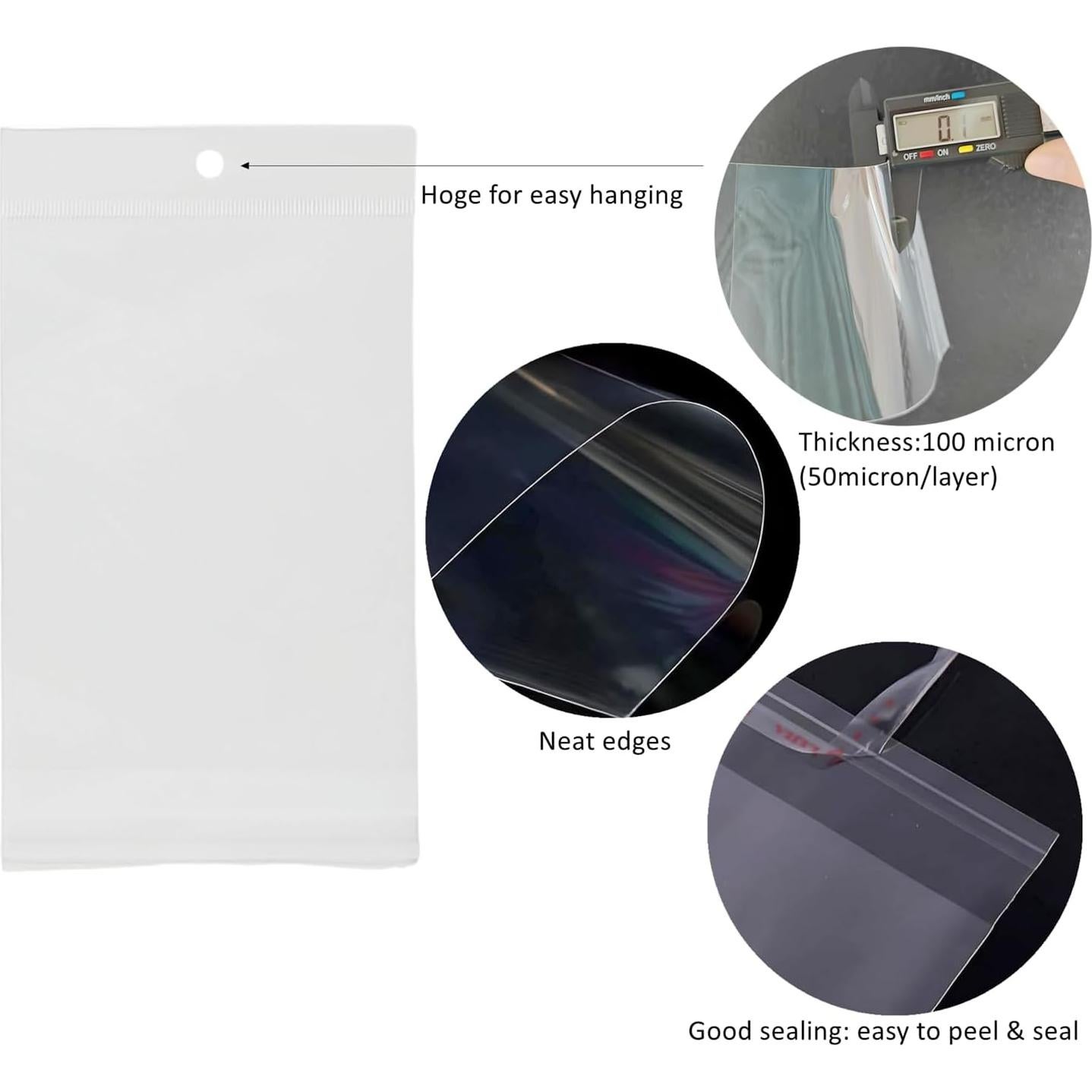 Paquete de 100 Clips de Papel Jumbo Magicalmai con Tarjetas y Bolsas