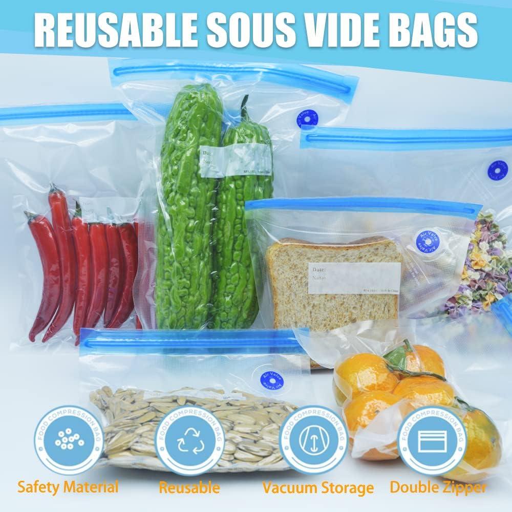 Kit de 15 Bolsas Sous Vide Reutilizables Daarcin 30x34cm