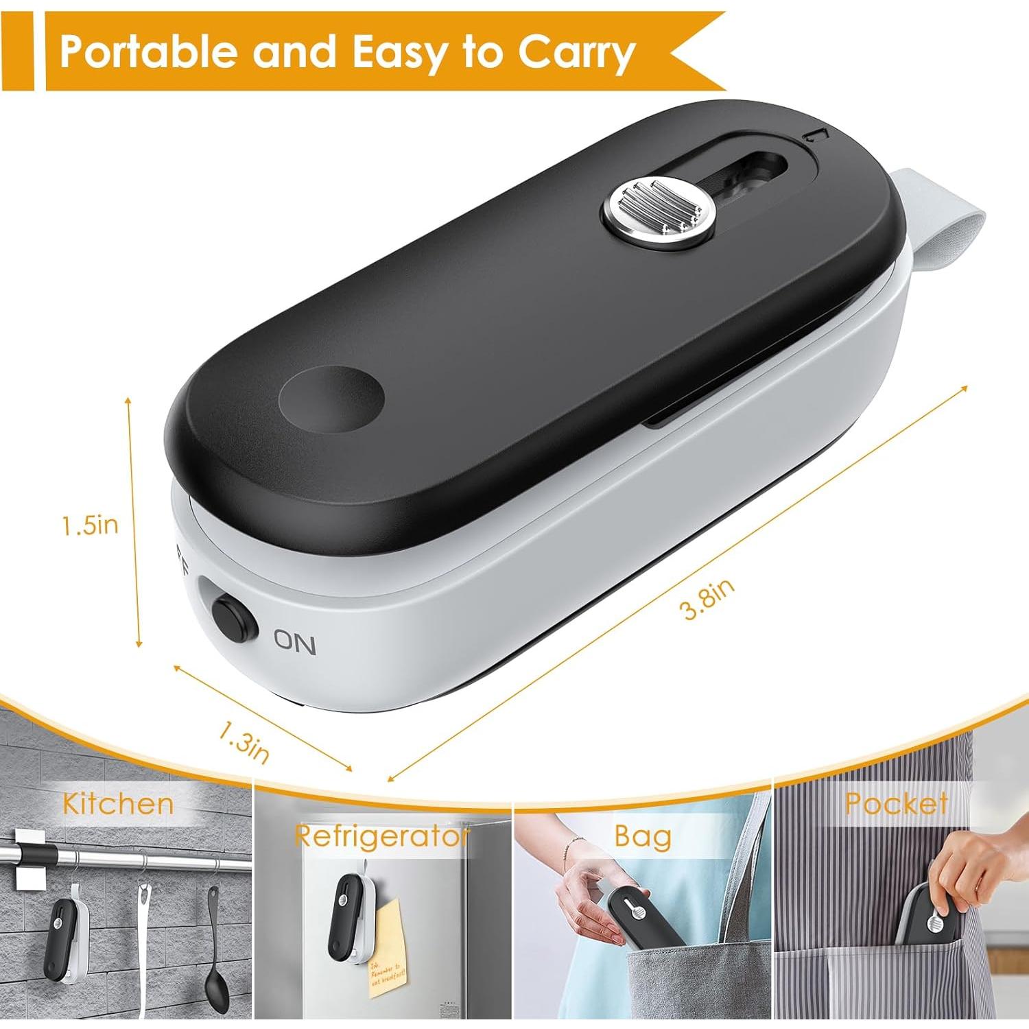 Mini Sello de Bolsas FEPPO 2 en 1 con Cortador - Portátil