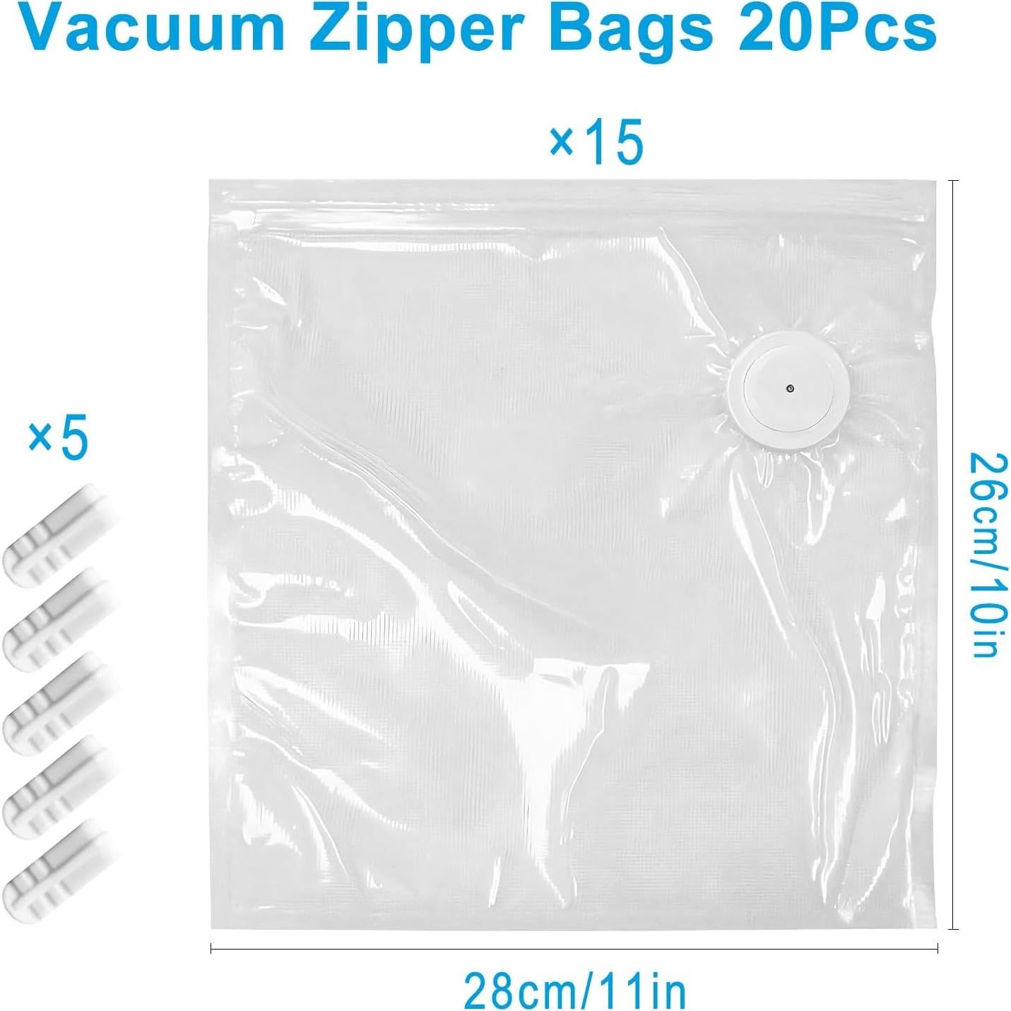 Bolsas de Vacío MEGAWISE 15 Pcs 25.4x27.9 cm Reutilizables