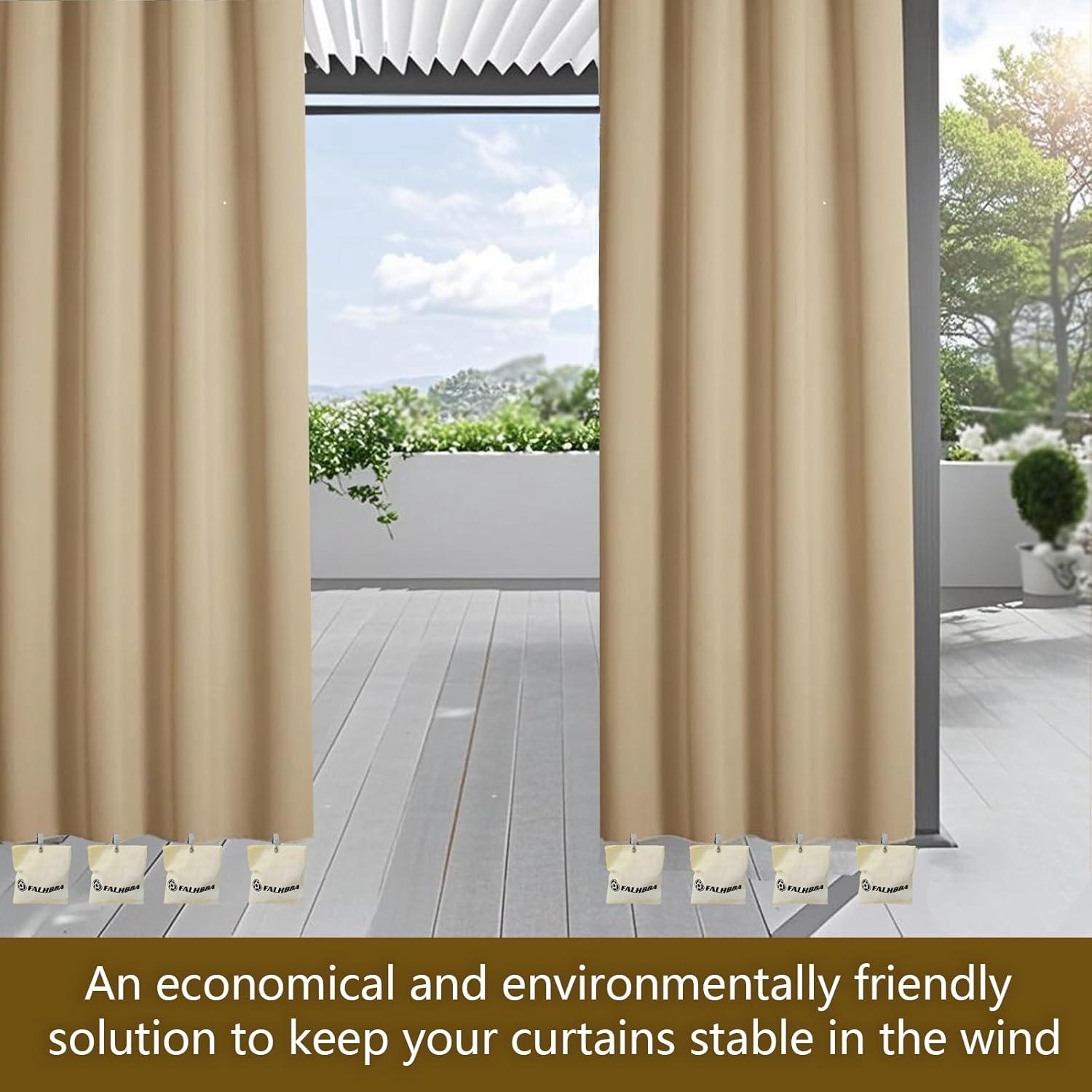 Paquete de 12 bolsas de peso para cortinas exteriores FALHBBA