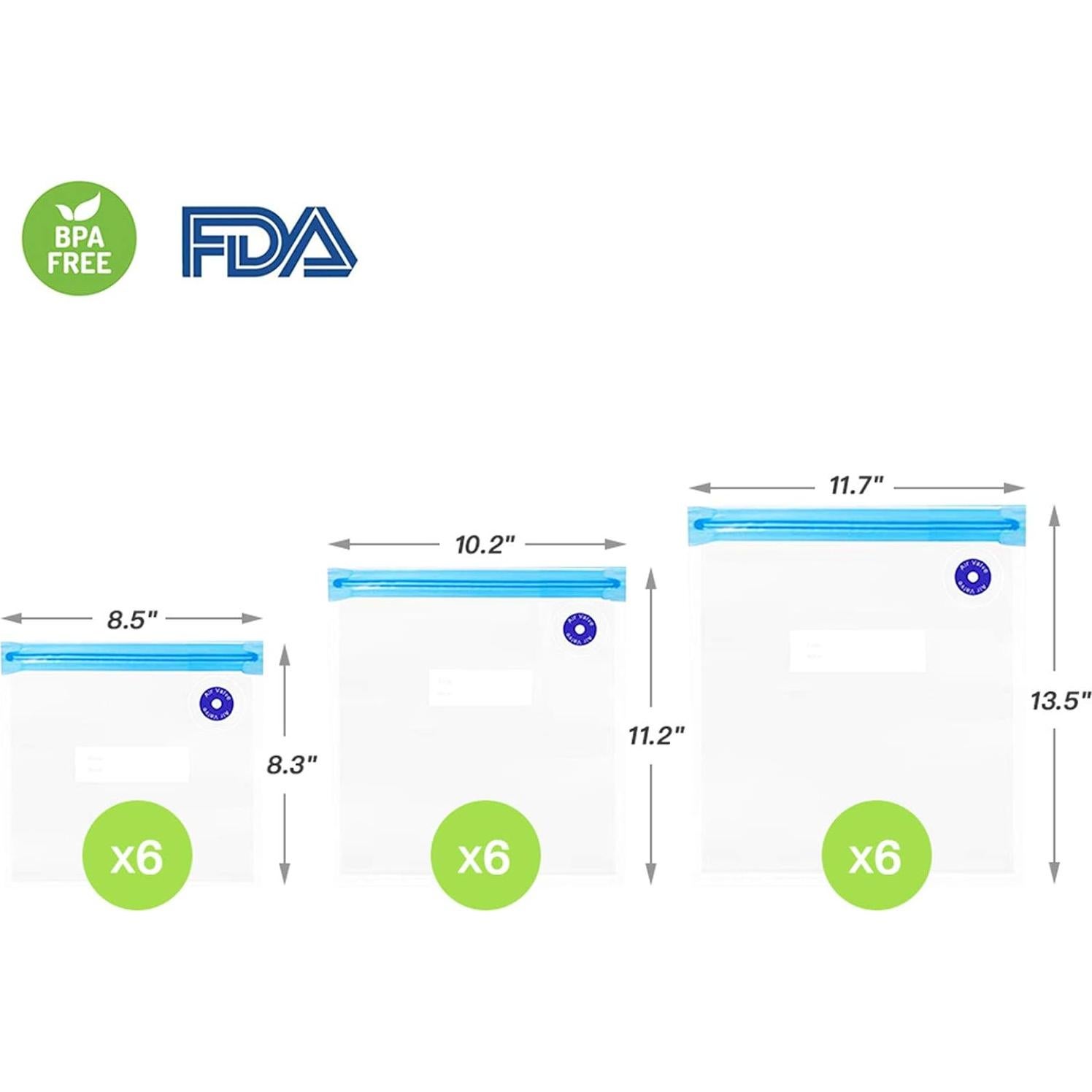 Bolsas Sous Vide WHX - 20 Reutilizables con Cierre y Clips
