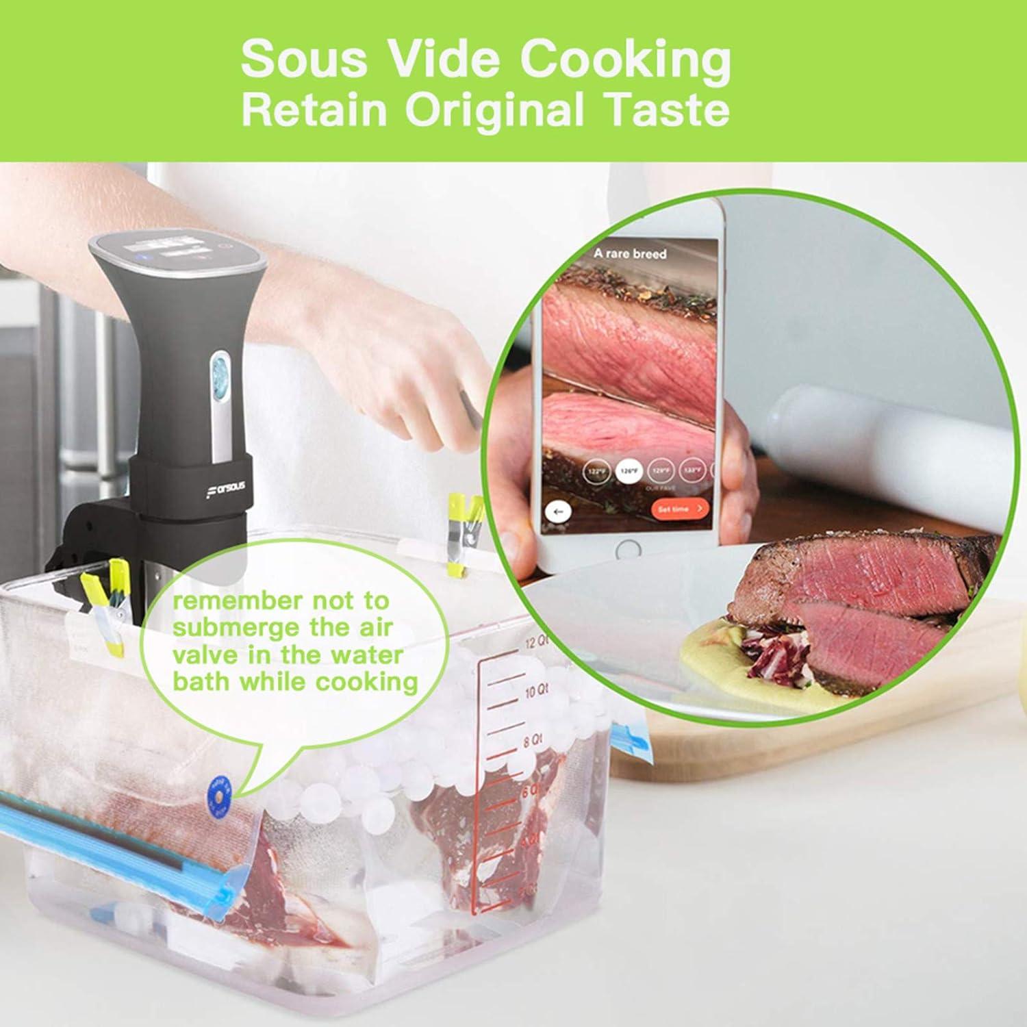 Bolsas Sous Vide WHX - 20 Reutilizables con Cierre y Clips