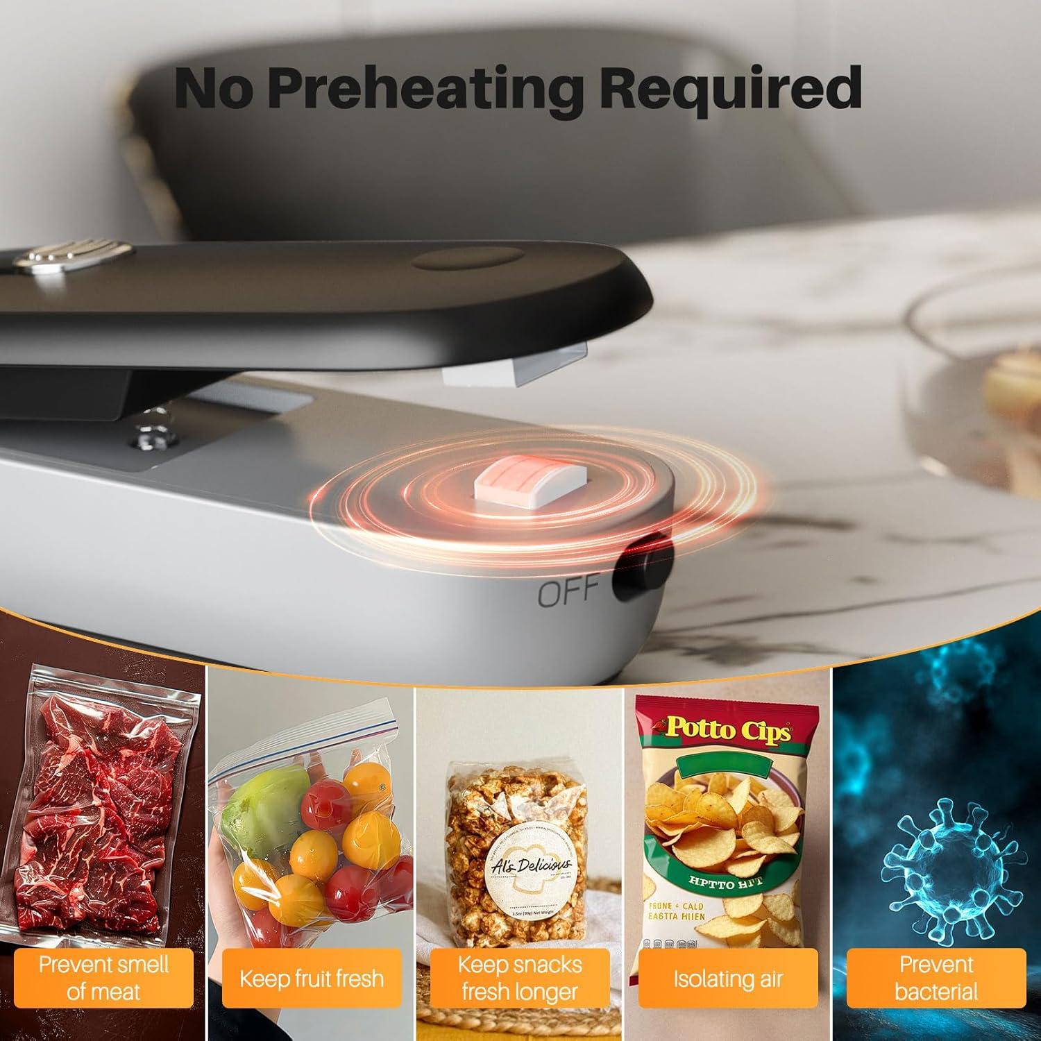 Sello de Bolsas 2 en 1 ODSD - Cortador y Sello de Calor Portátil