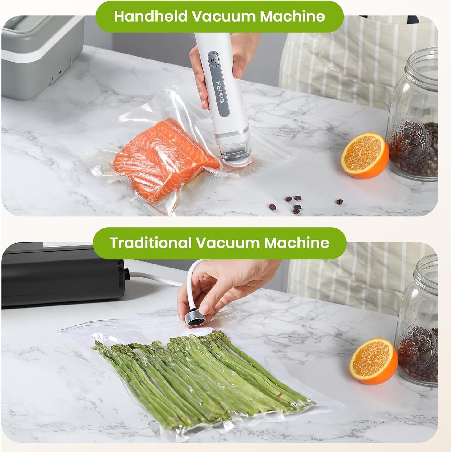 Bolsas de Sellado al Vacío FEPPO 30 PCS 21x22 cm Reutilizables