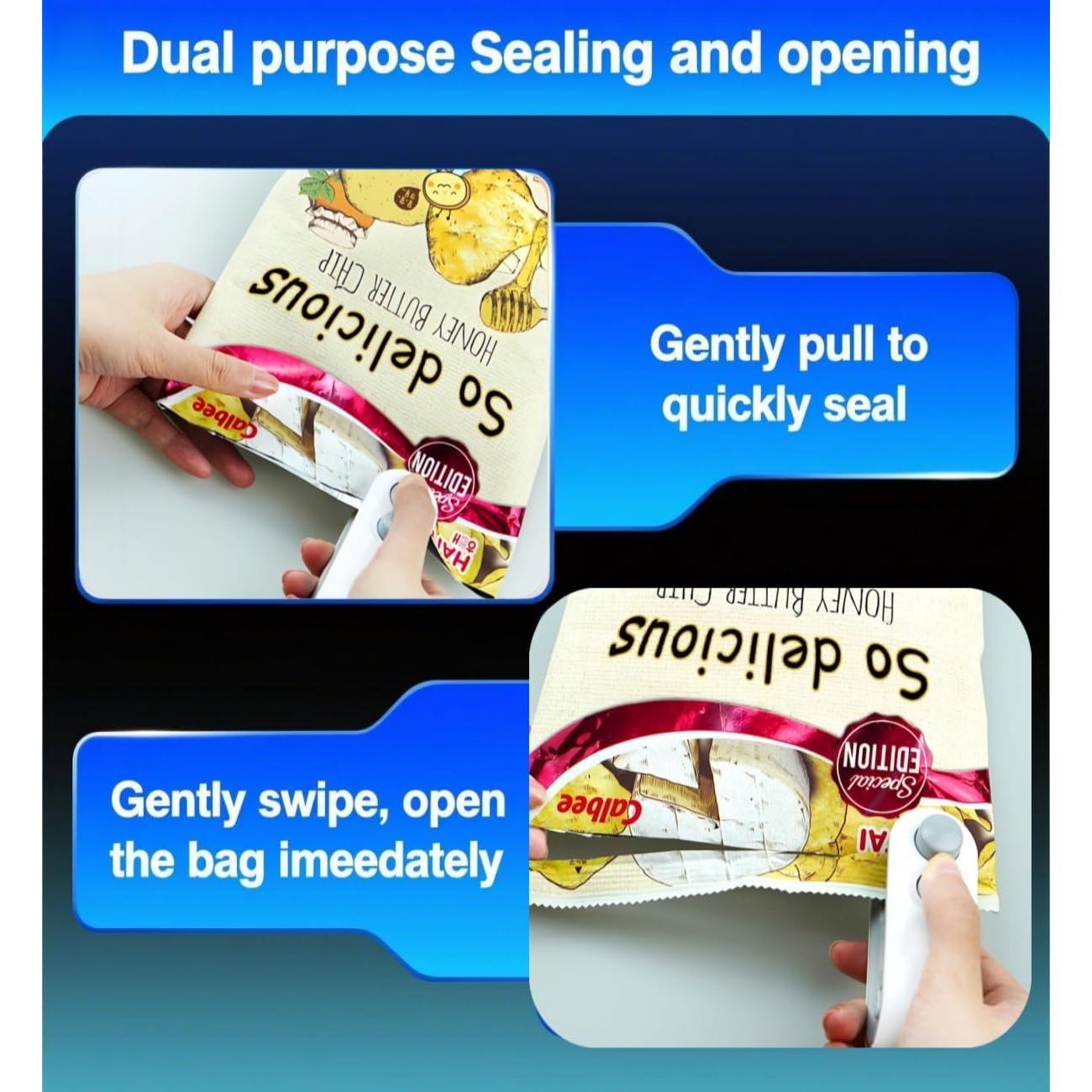 Mini Sello de Bolsas COMTAR 2-en-1 Recargable USB-C 45g