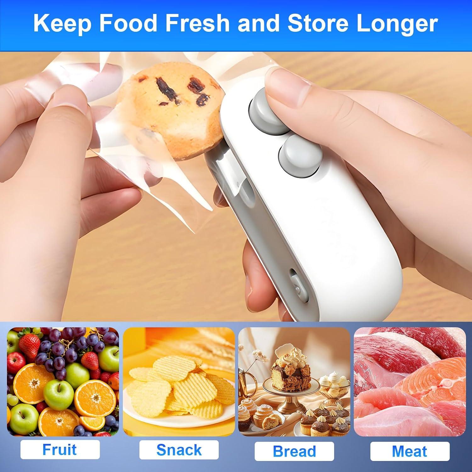 Mini Sello de Bolsas COMTAR 2-en-1 Recargable USB-C 45g