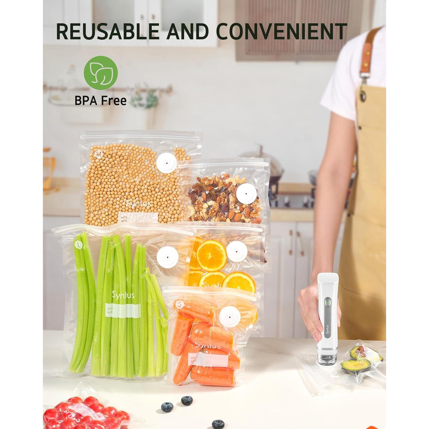 Bolsas de Sellado al Vacío Syntus 10 Piezas Tamaños S y M