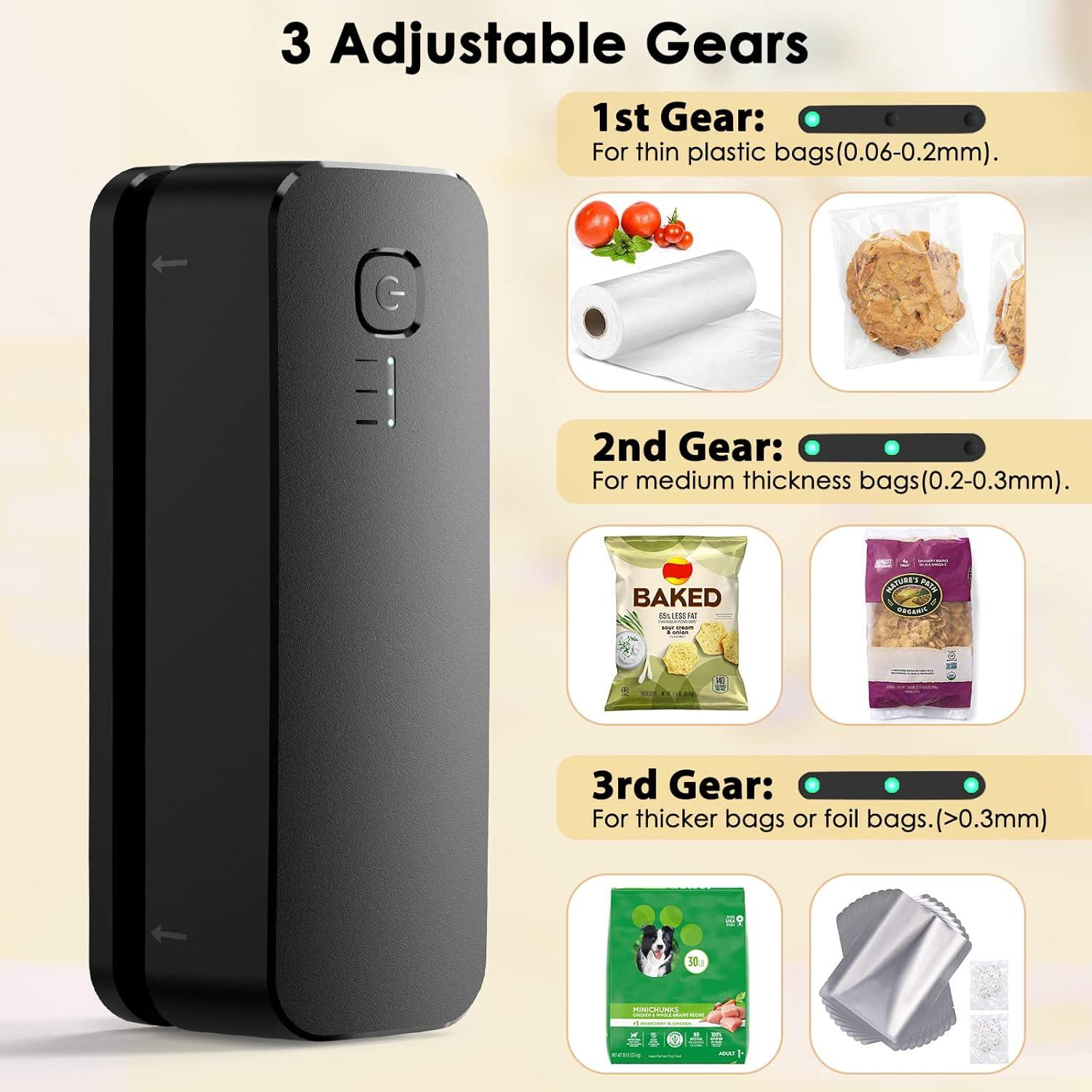 Sello de Bolsas Recargable FEPPO 10 cm 3000mAh Ajustable