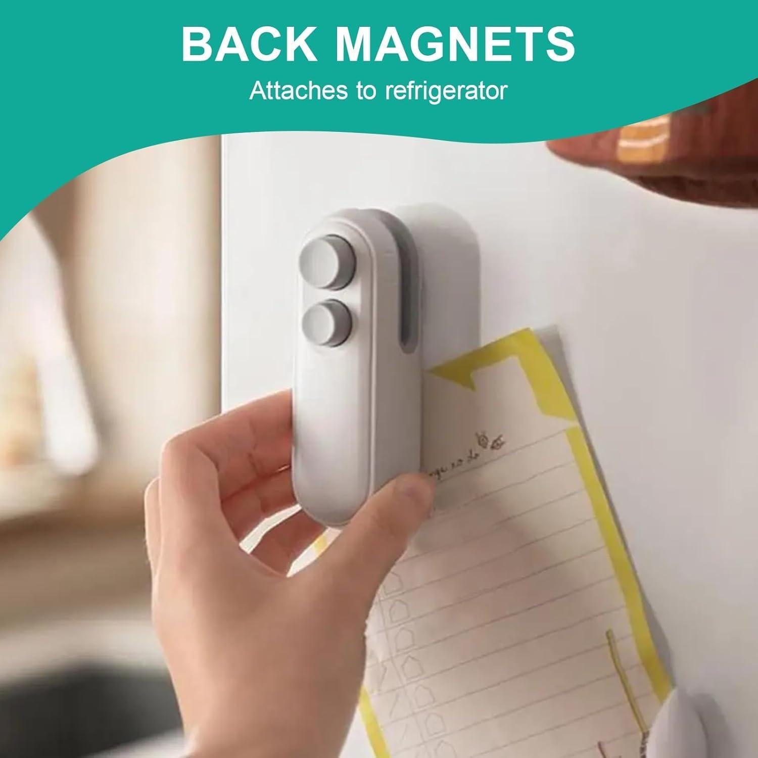 Sello y Cortador Mini 2-en-1 Kcyuowq Blanco Recargable