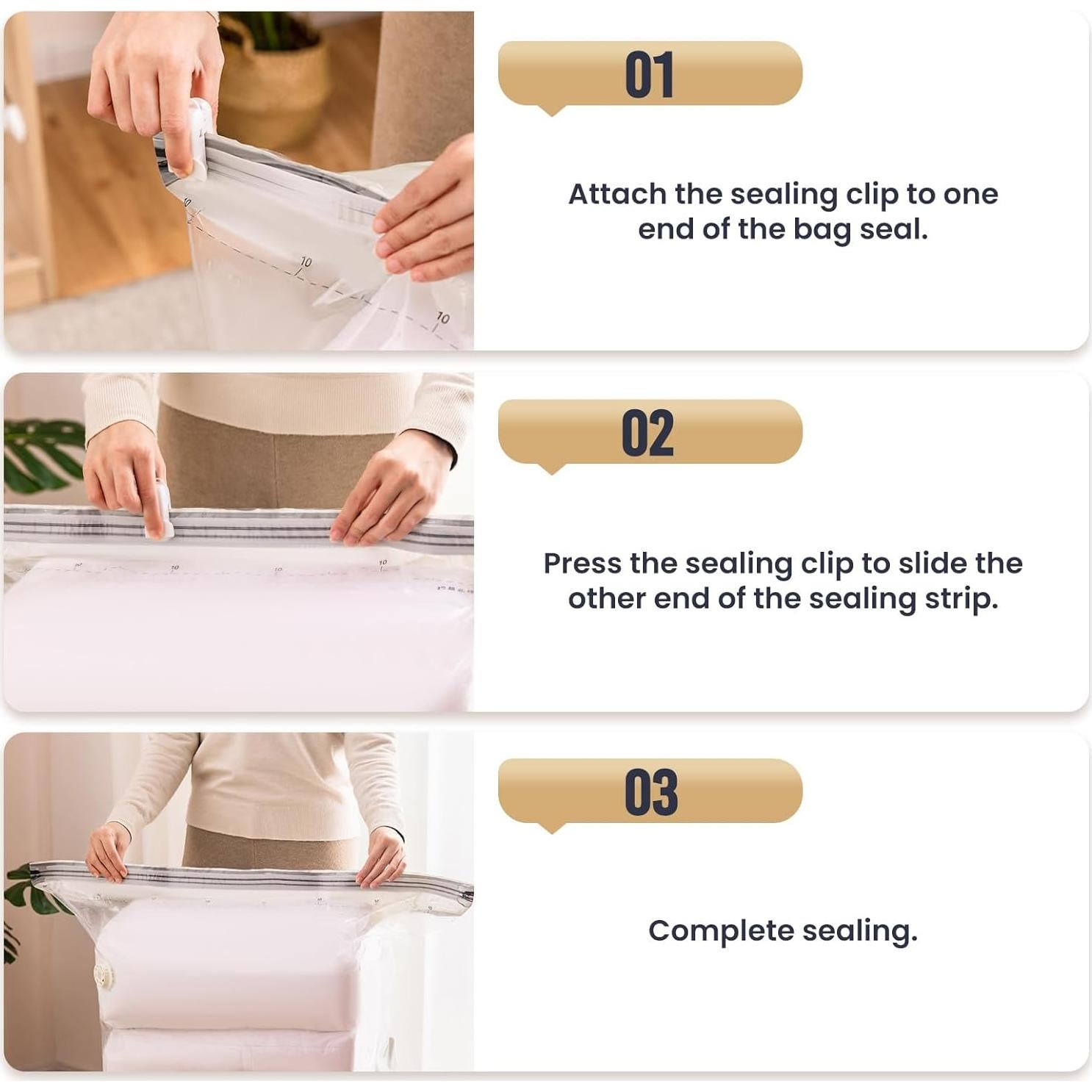 Clip de Sellado Deslizante TAILI para Bolsas de Almacenamiento