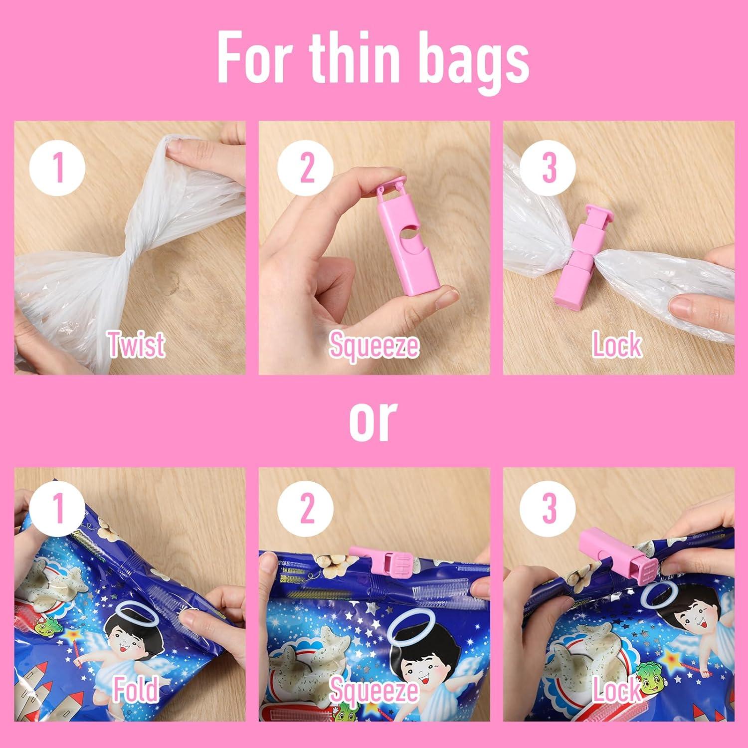 15 Clips Reutilizables para Bolsas de Pan Oruola - Multicolor