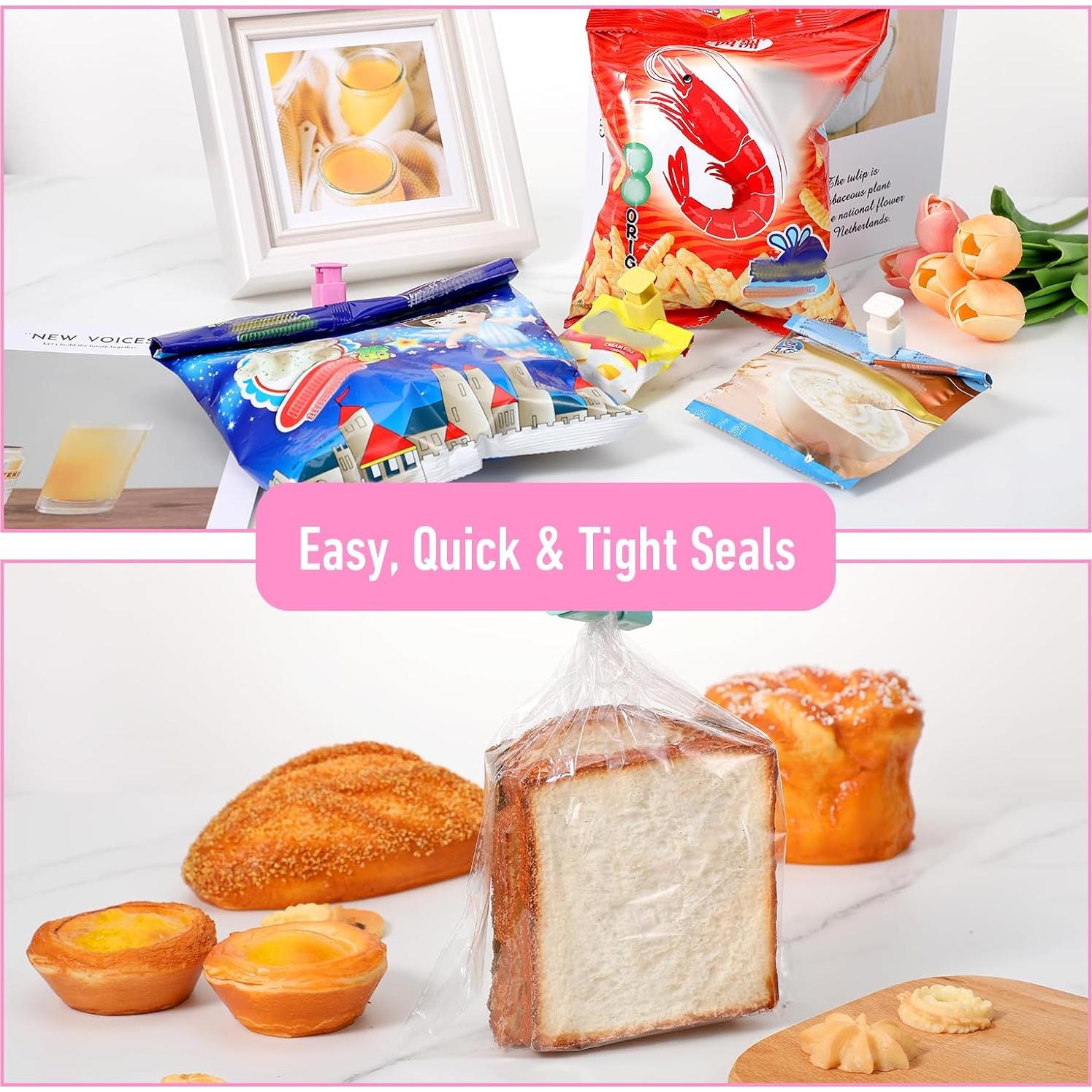 15 Clips Reutilizables para Bolsas de Pan Oruola - Multicolor