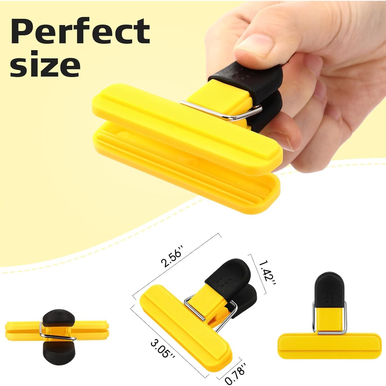 20 Clips para Bolsas de Alimentos Wonderjune Amarillo 7.8x6.5cm