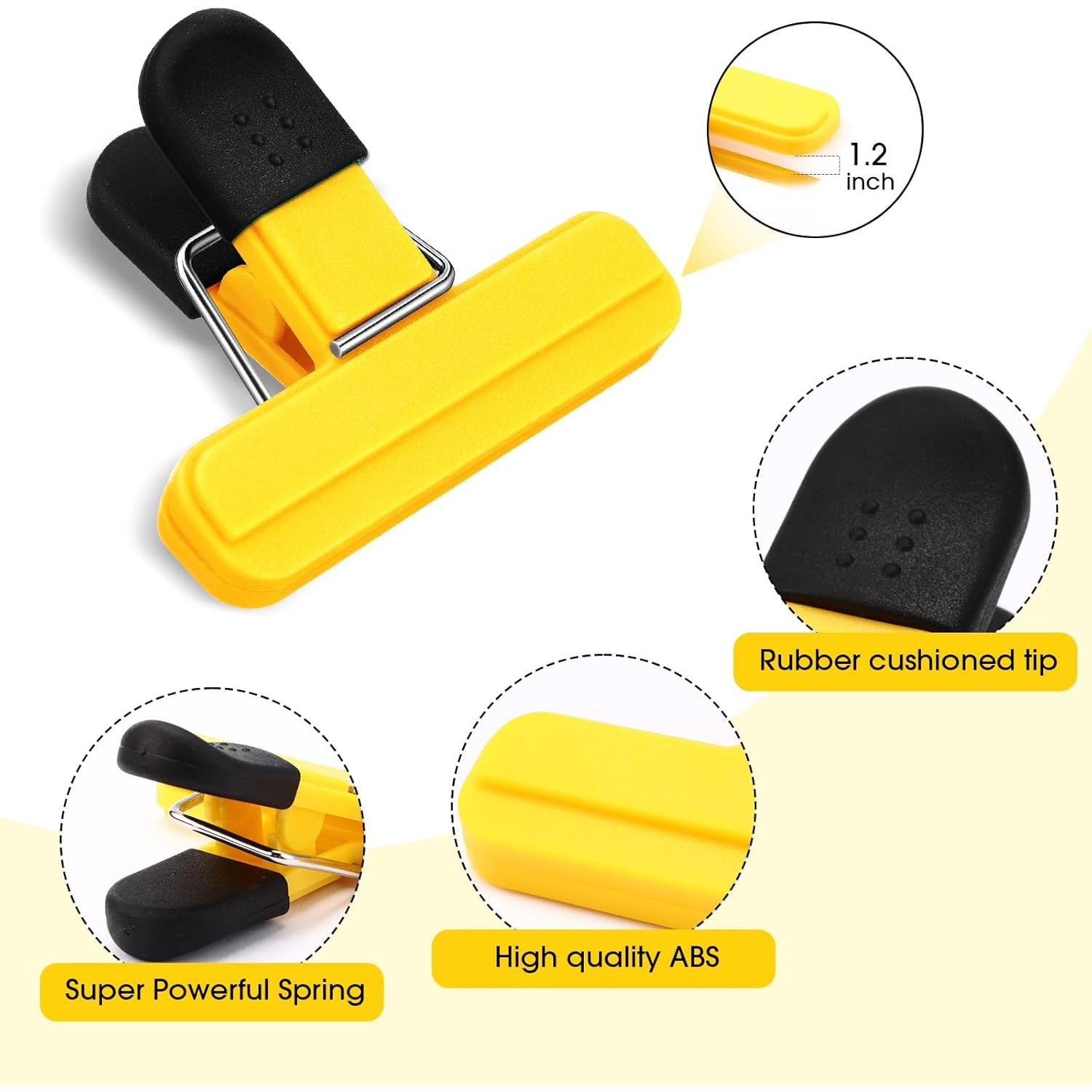 20 Clips para Bolsas de Alimentos Wonderjune Amarillo 7.8x6.5cm