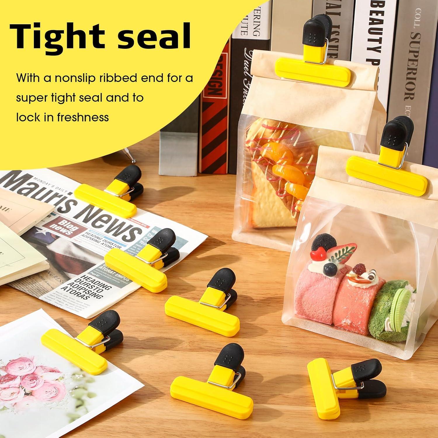 20 Clips para Bolsas de Alimentos Wonderjune Amarillo 7.8x6.5cm