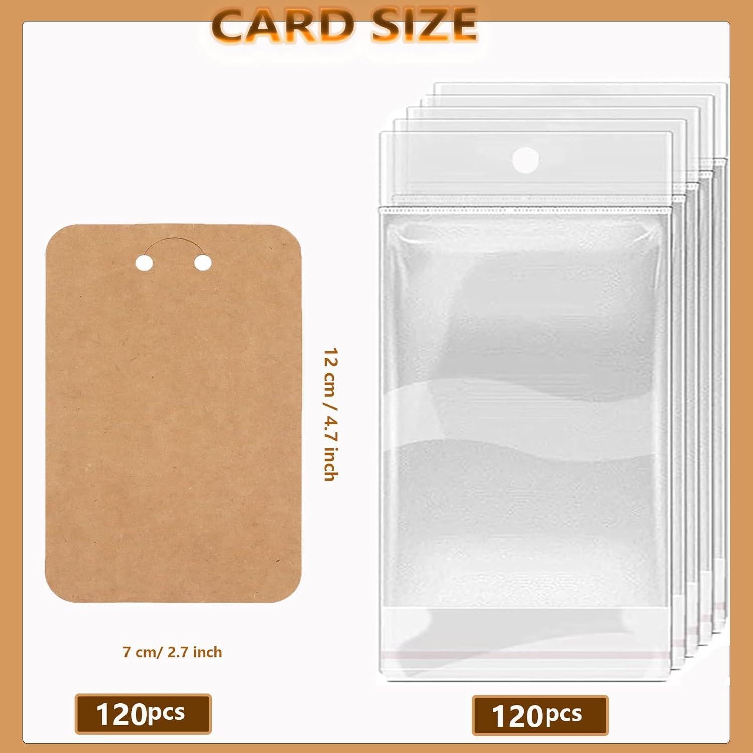 120 Tarjetas de Exhibición para Llaveros SHOLIFAS 7x12 cm