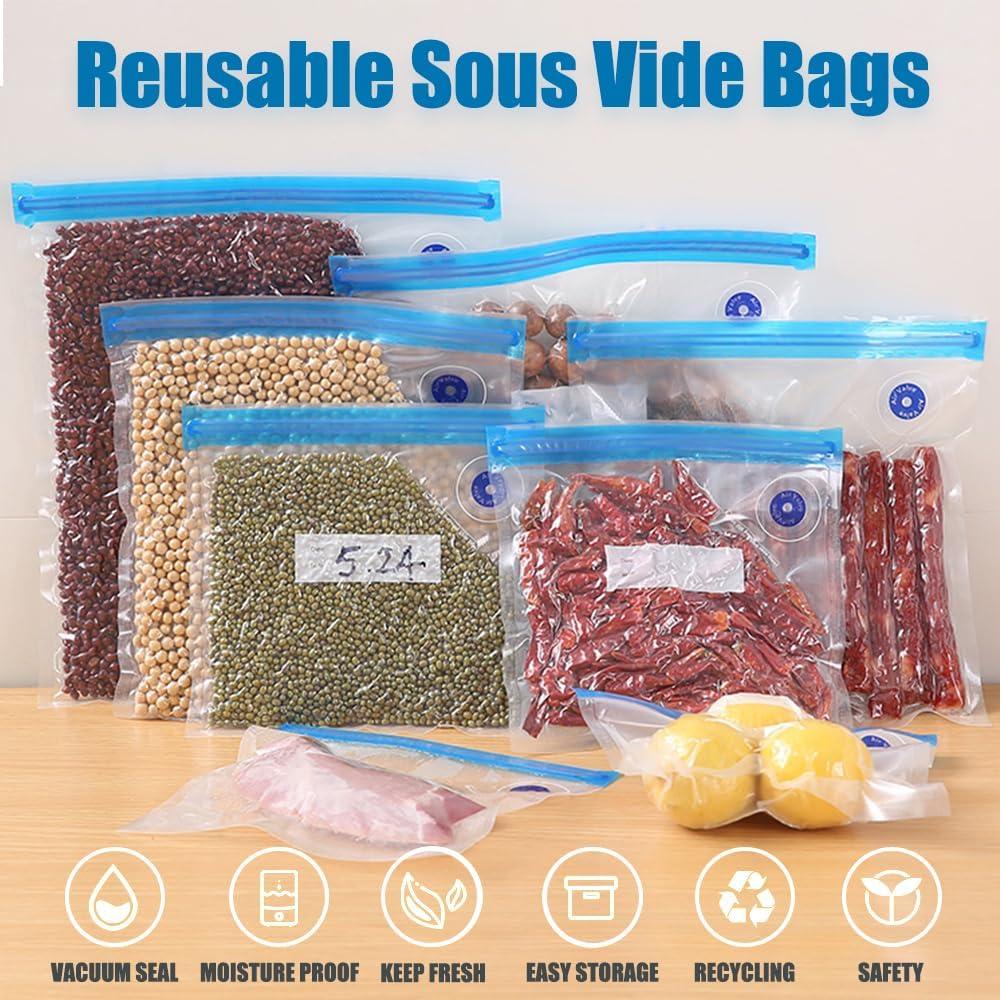 Bolsas Sous Vide Reutilizables YIMIKE 15pcs 30x34cm BPA Free