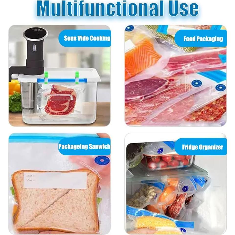 Bolsas Sous Vide Reutilizables YIMIKE 15pcs 30x34cm BPA Free