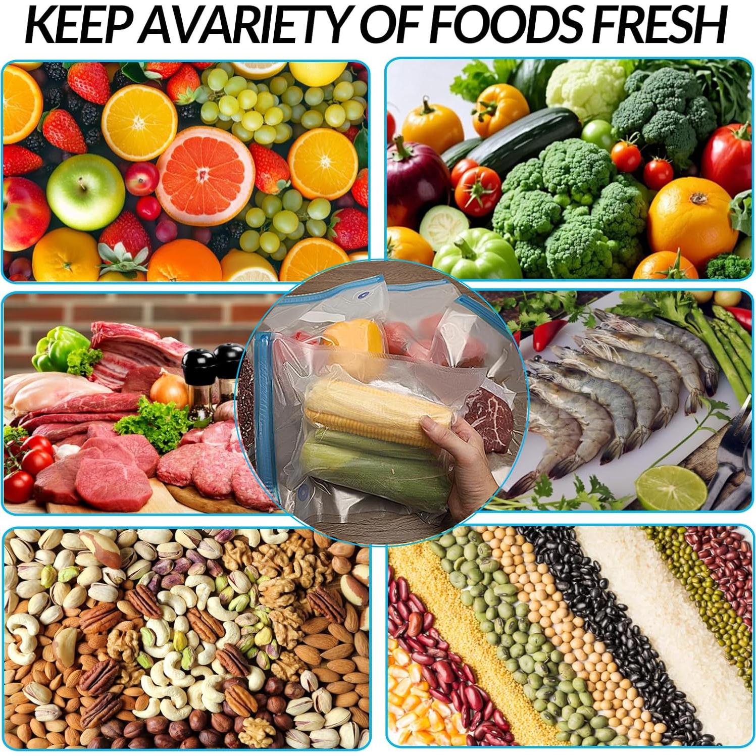 Bolsas Sous Vide Reutilizables Fazlynyi 20 Pcs 34.3x25.4 cm