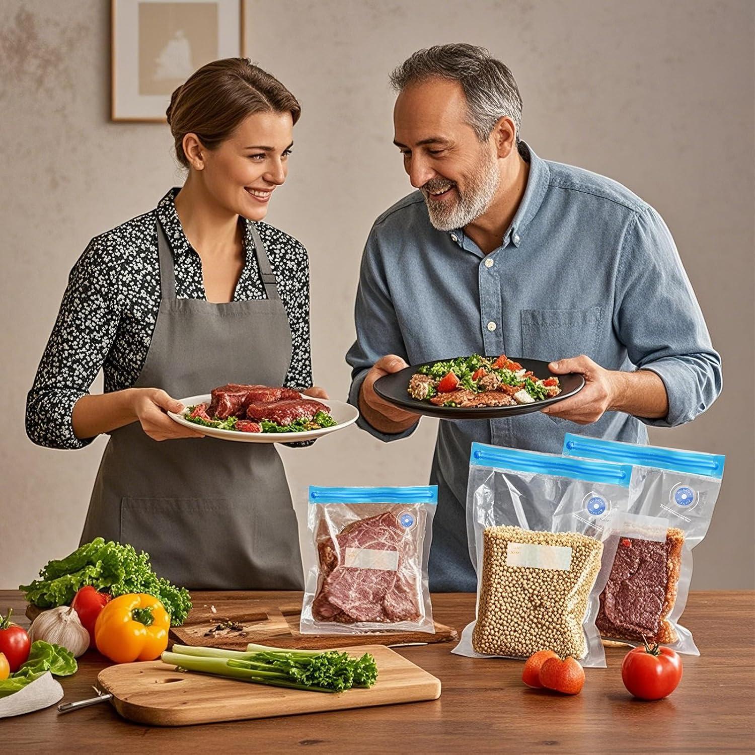 Bolsas Sous Vide Reutilizables Fazlynyi 20 Pcs 34.3x25.4 cm