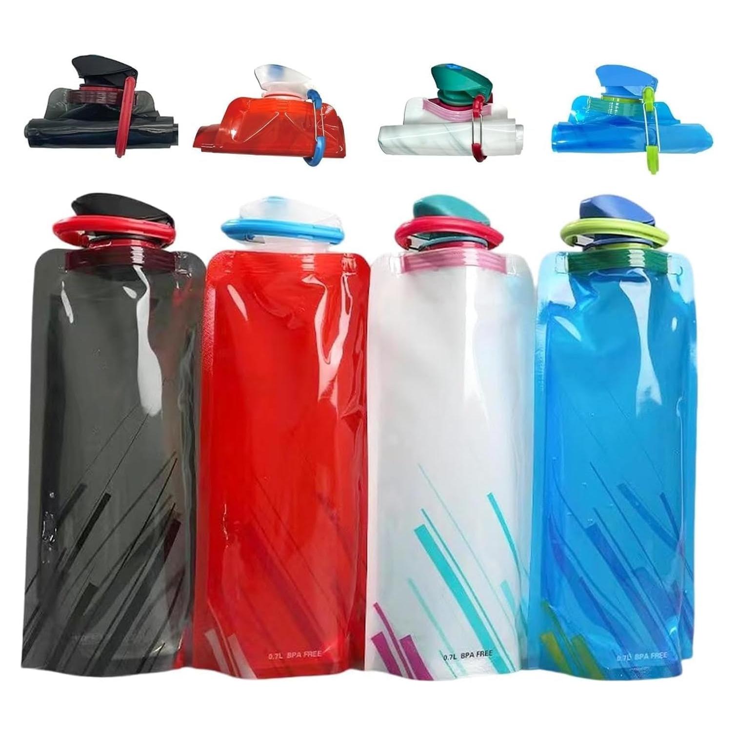 Botellas de Agua Plegables LuLuya 710ml - Paquete de 4