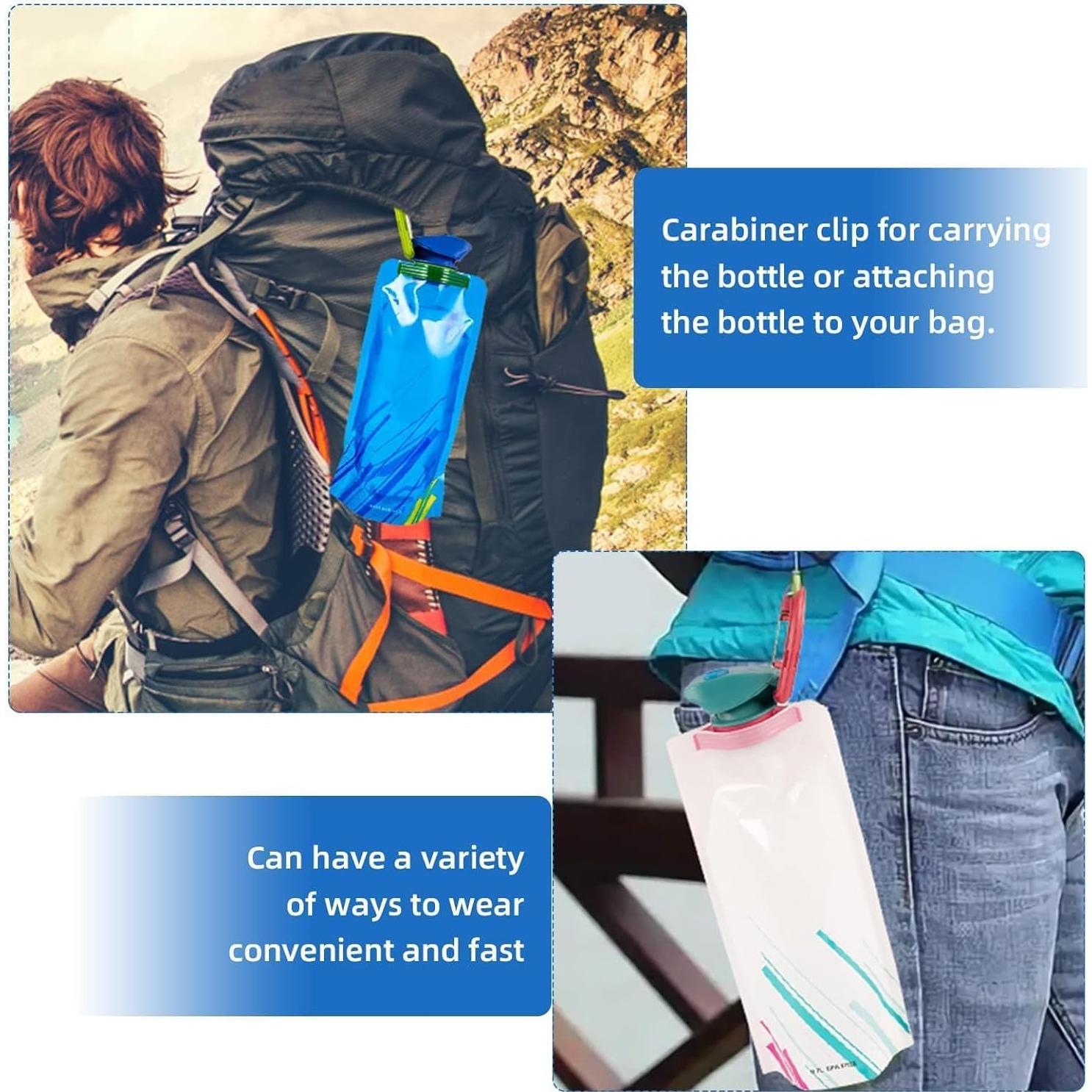 Botellas de Agua Plegables LuLuya 710ml - Paquete de 4