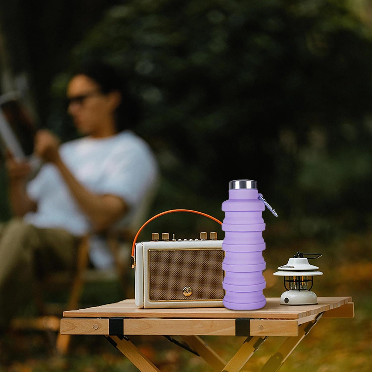 Botella de Agua Plegable SLkuniu 4 Pcs 0.47L Libre de BPA