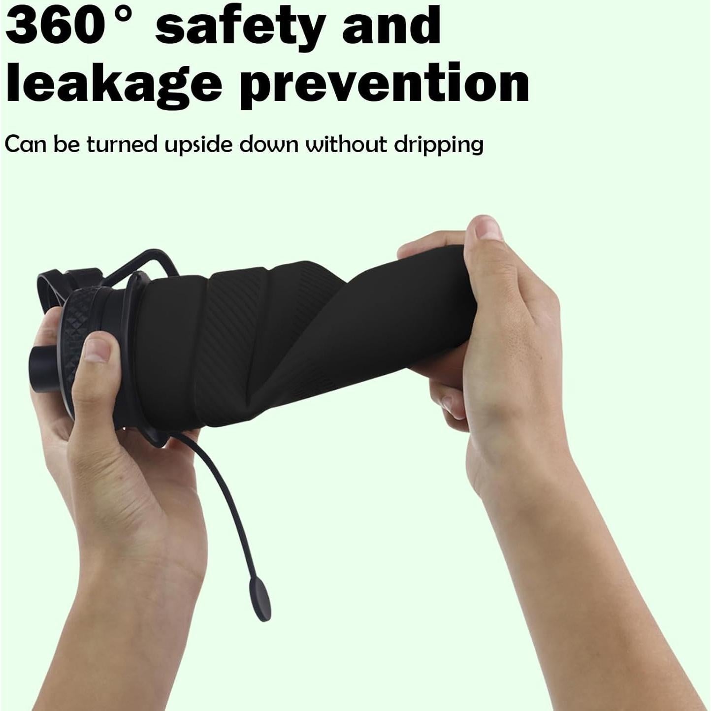 Botella Plegable Paspring 700ml Silicona a Prueba de Fugas