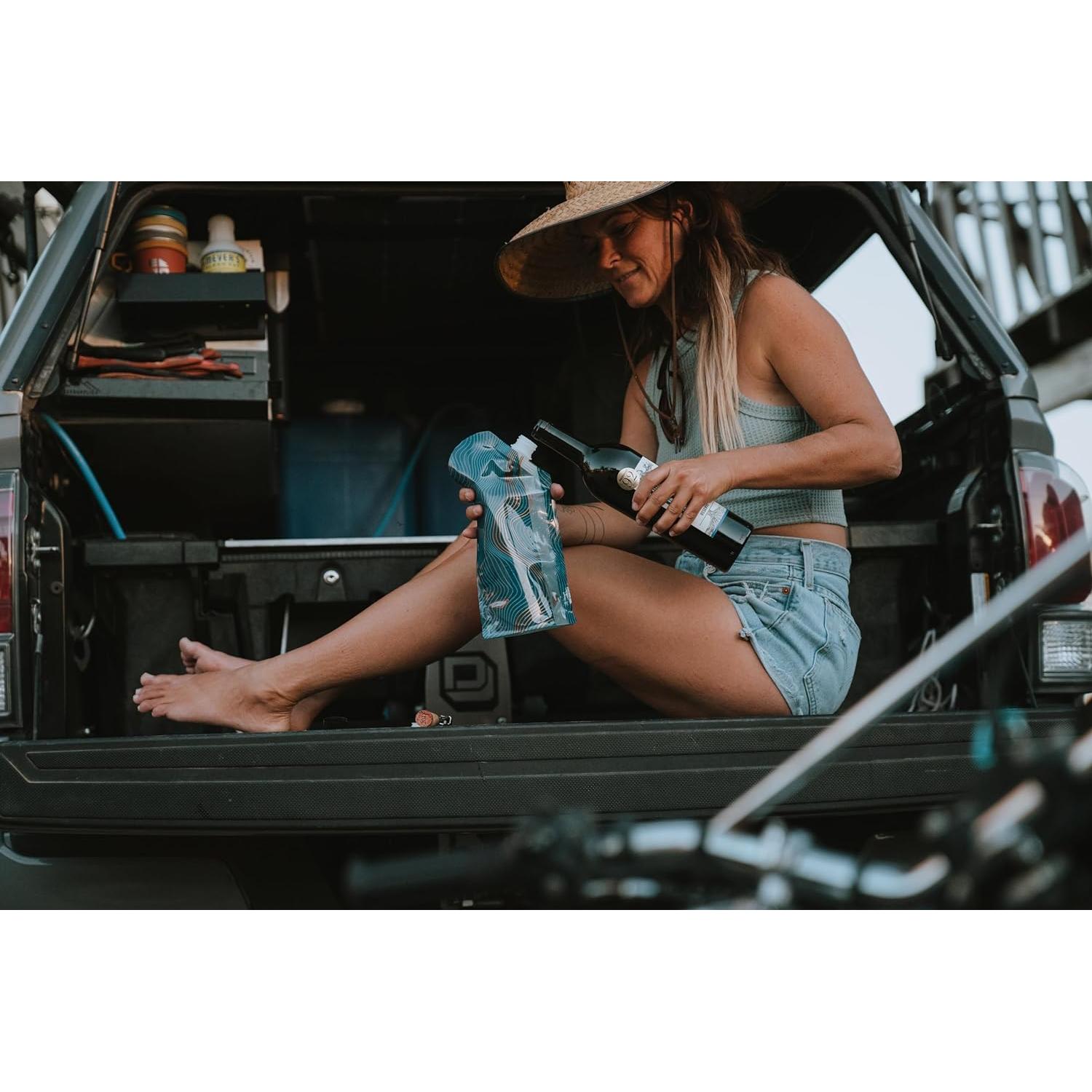 Botella de Vino Flexible Platypus PlatyPreserve 800ml Azul