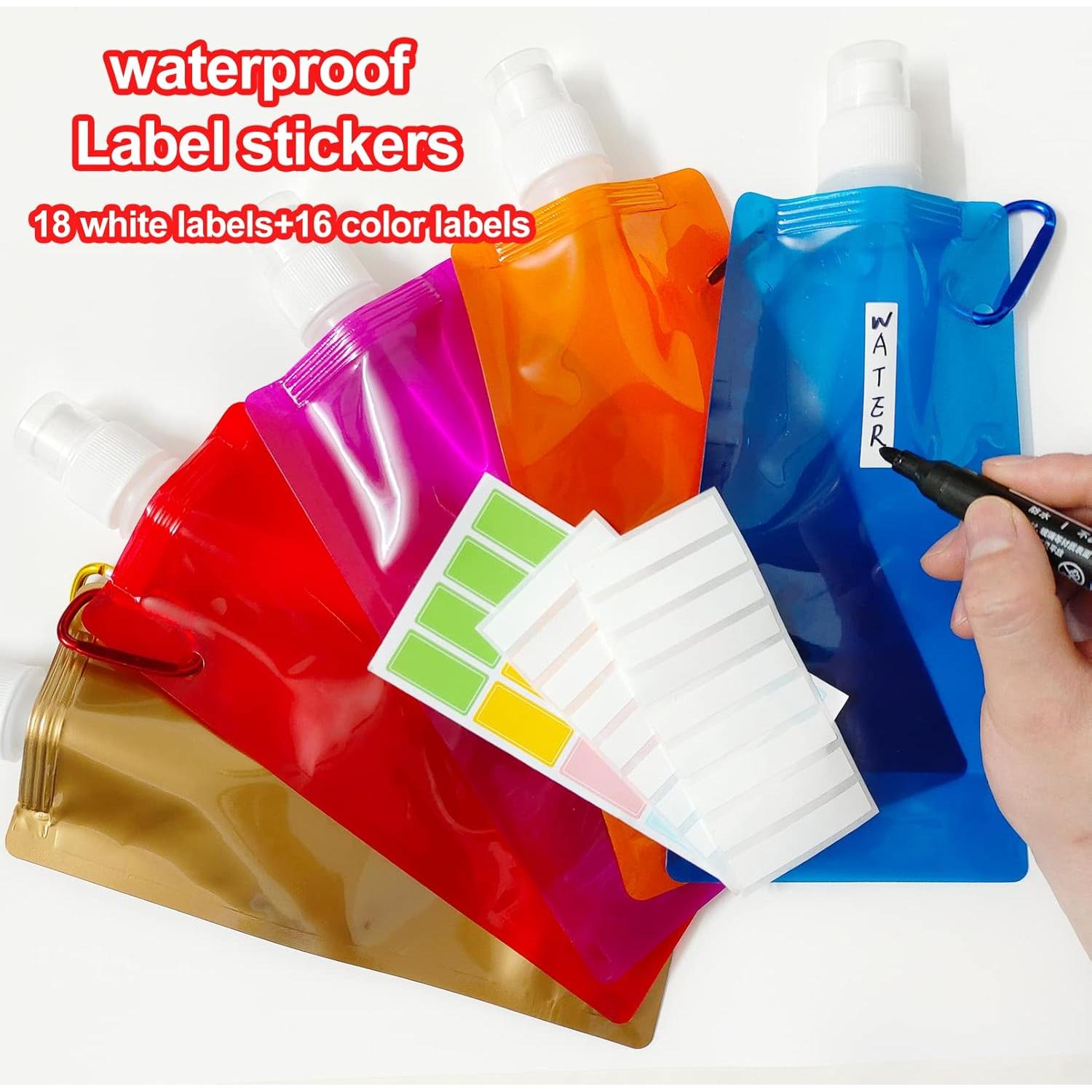 Paquete de 10 Botellas de Agua Plegables Smilixin 480ml