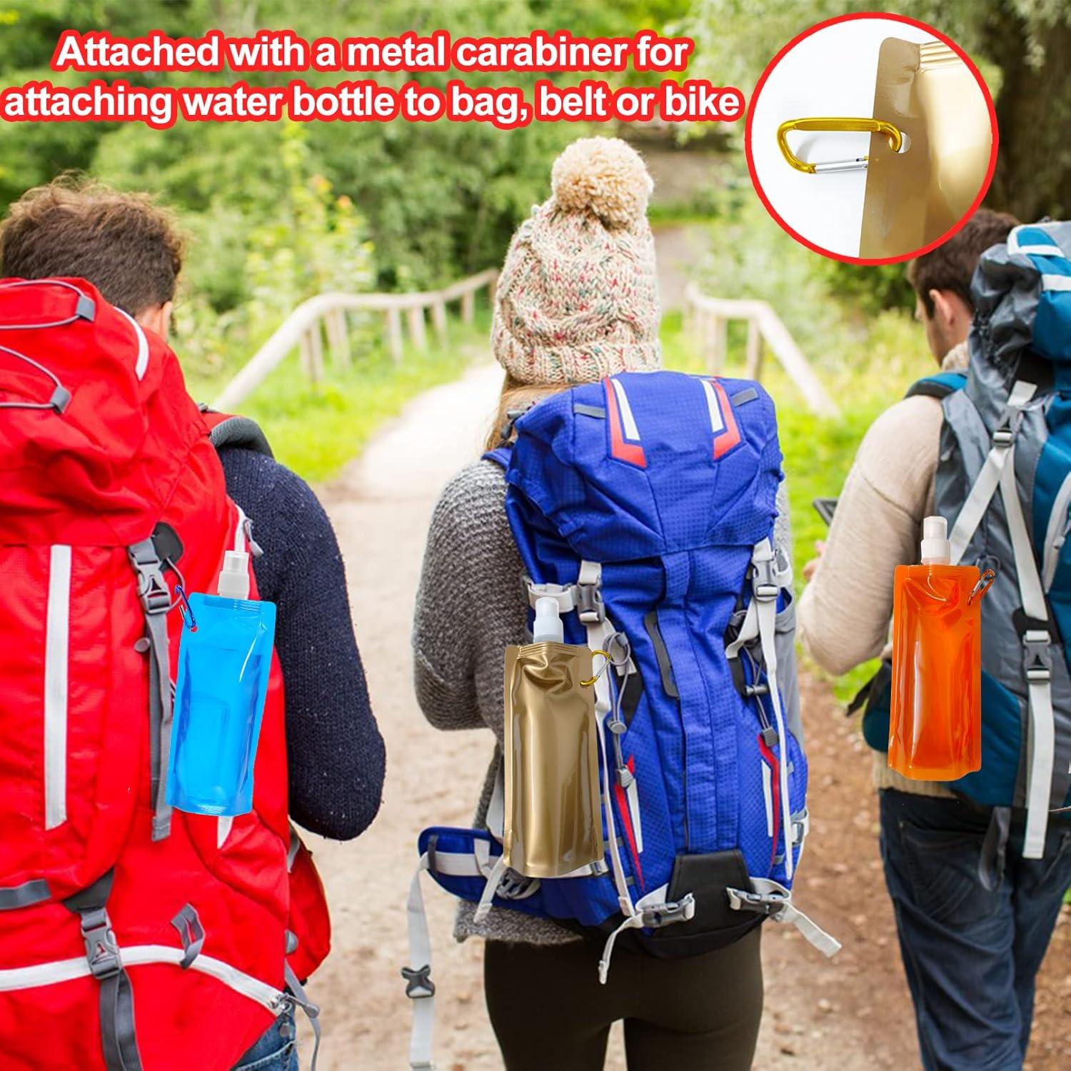 Paquete de 10 Botellas de Agua Plegables Smilixin 480ml