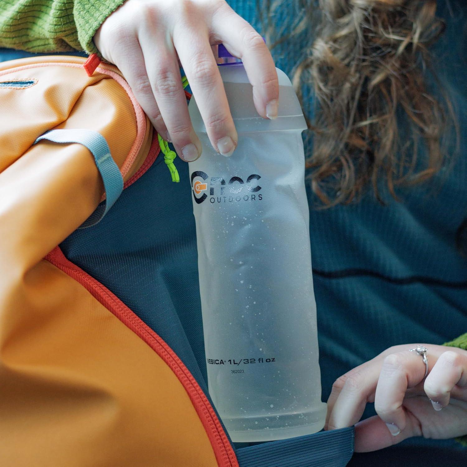 Botella de Agua Colapsable Cnoc Outdoors Vesica 1L Púrpura