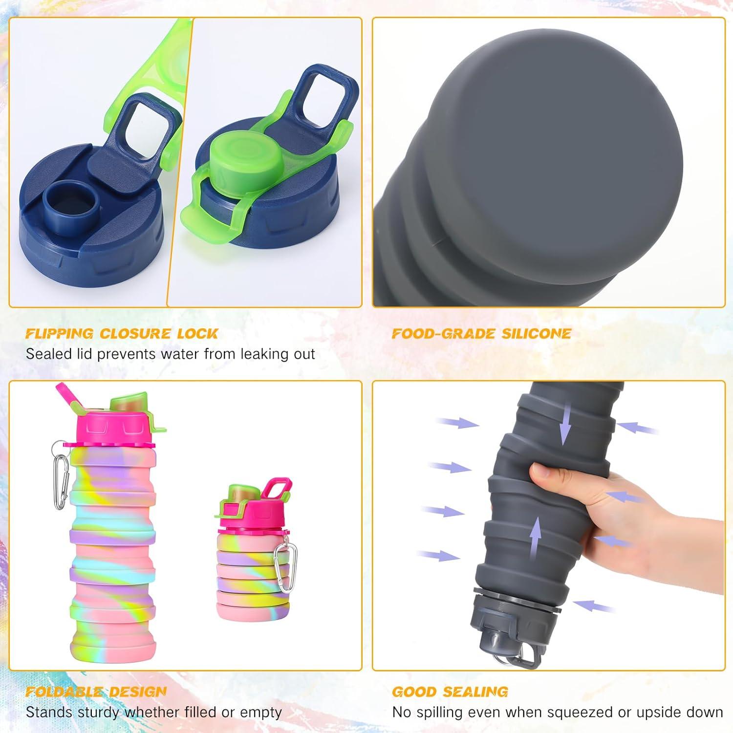 Botellas de Agua Plegables Sunnyray 40 Pack 500ml Silicona