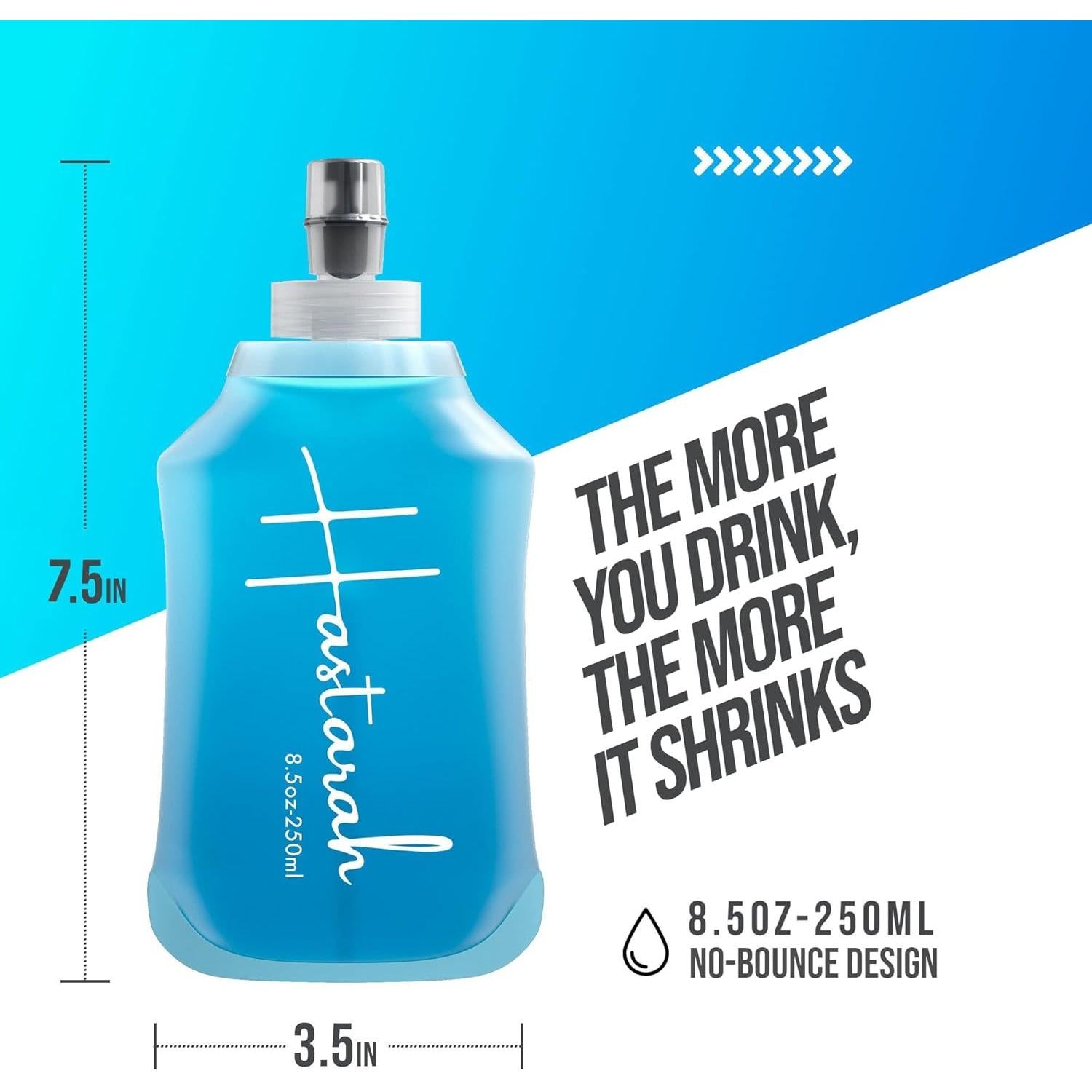 Botella de Agua Colapsable Hastarah 250ml - Paquete Doble