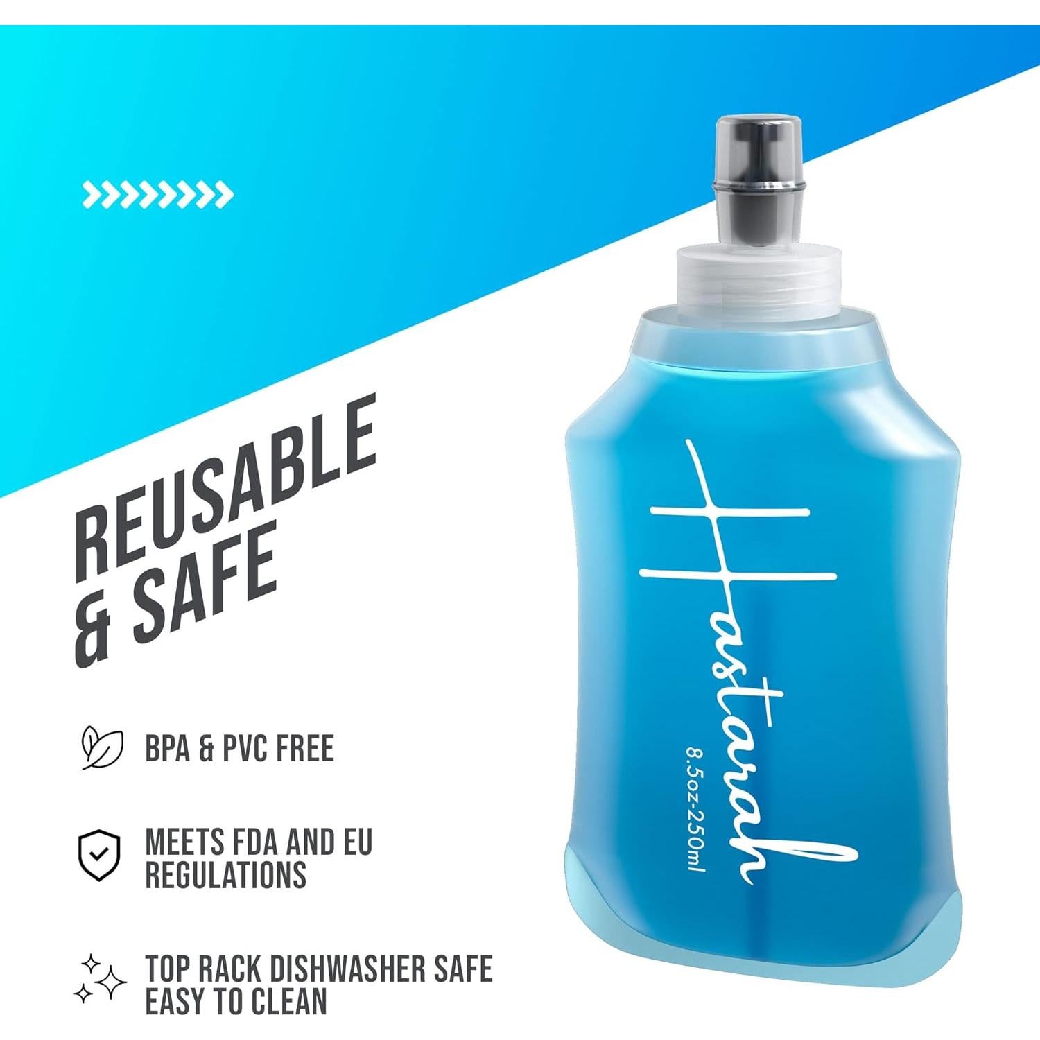 Botella de Agua Colapsable Hastarah 250ml - Paquete Doble