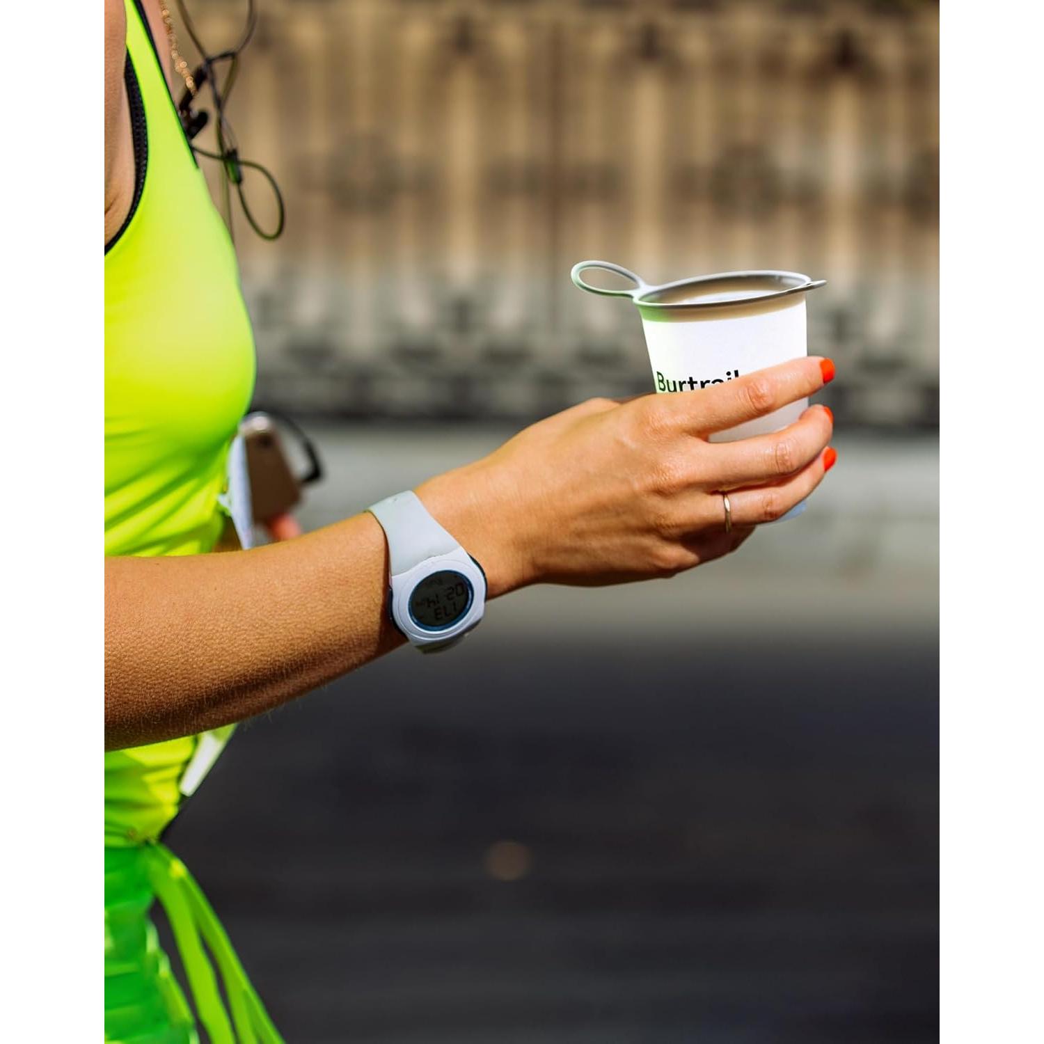 Taza Plegable Burtrail 200ml Ultraligera para Correr - 2 Pcs Gris y Blanco