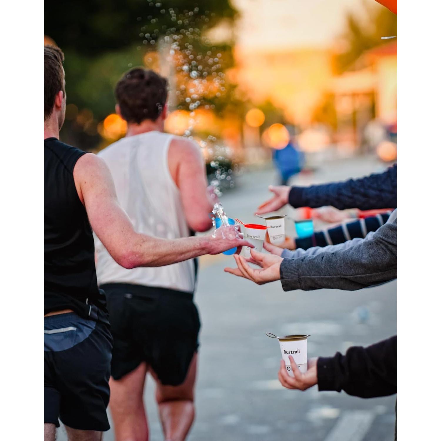 Taza Plegable Burtrail 200ml Ultraligera para Correr - 2 Pcs Gris y Blanco