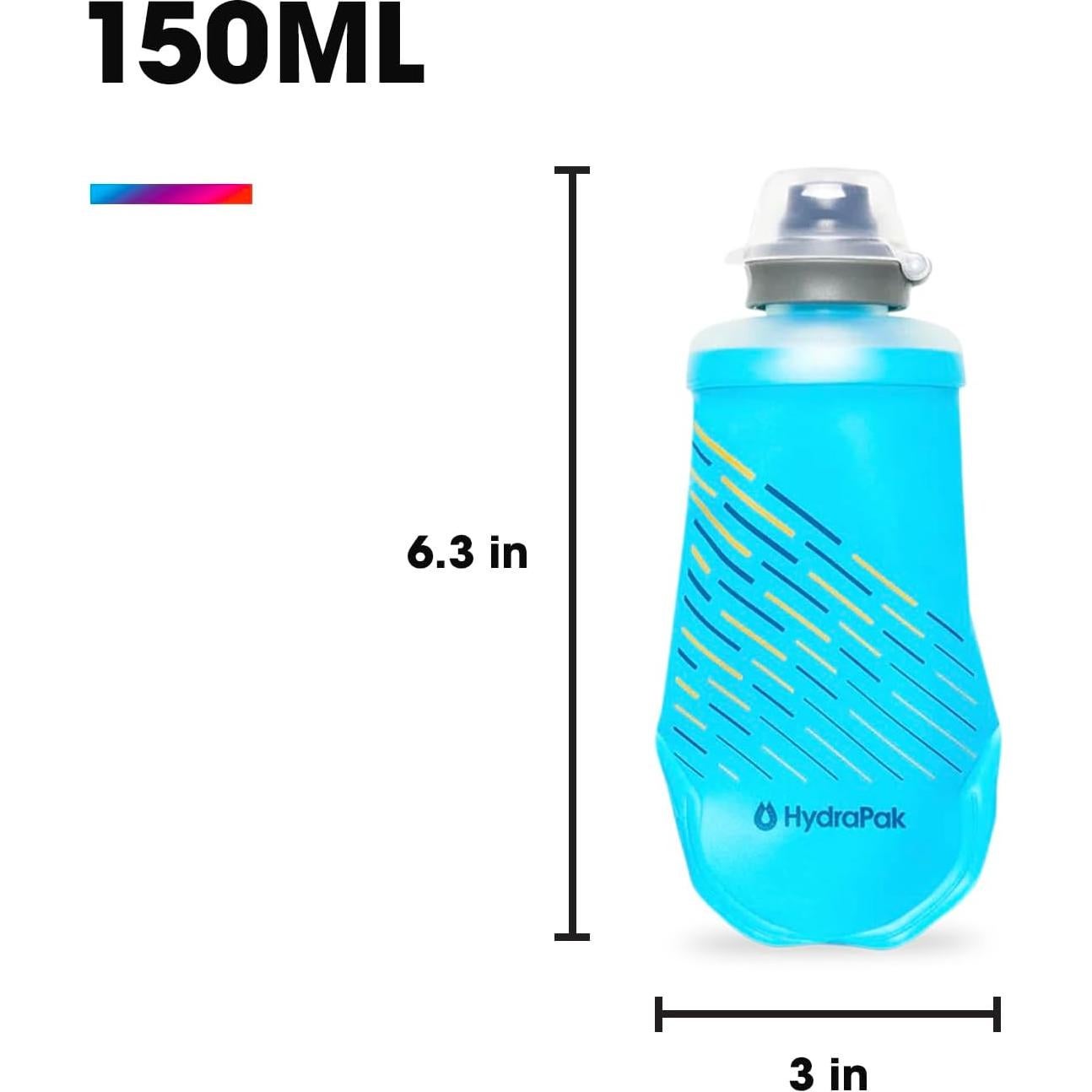 Botella Plegable HydraPak SoftFlask 150ml Libre BPA Azul