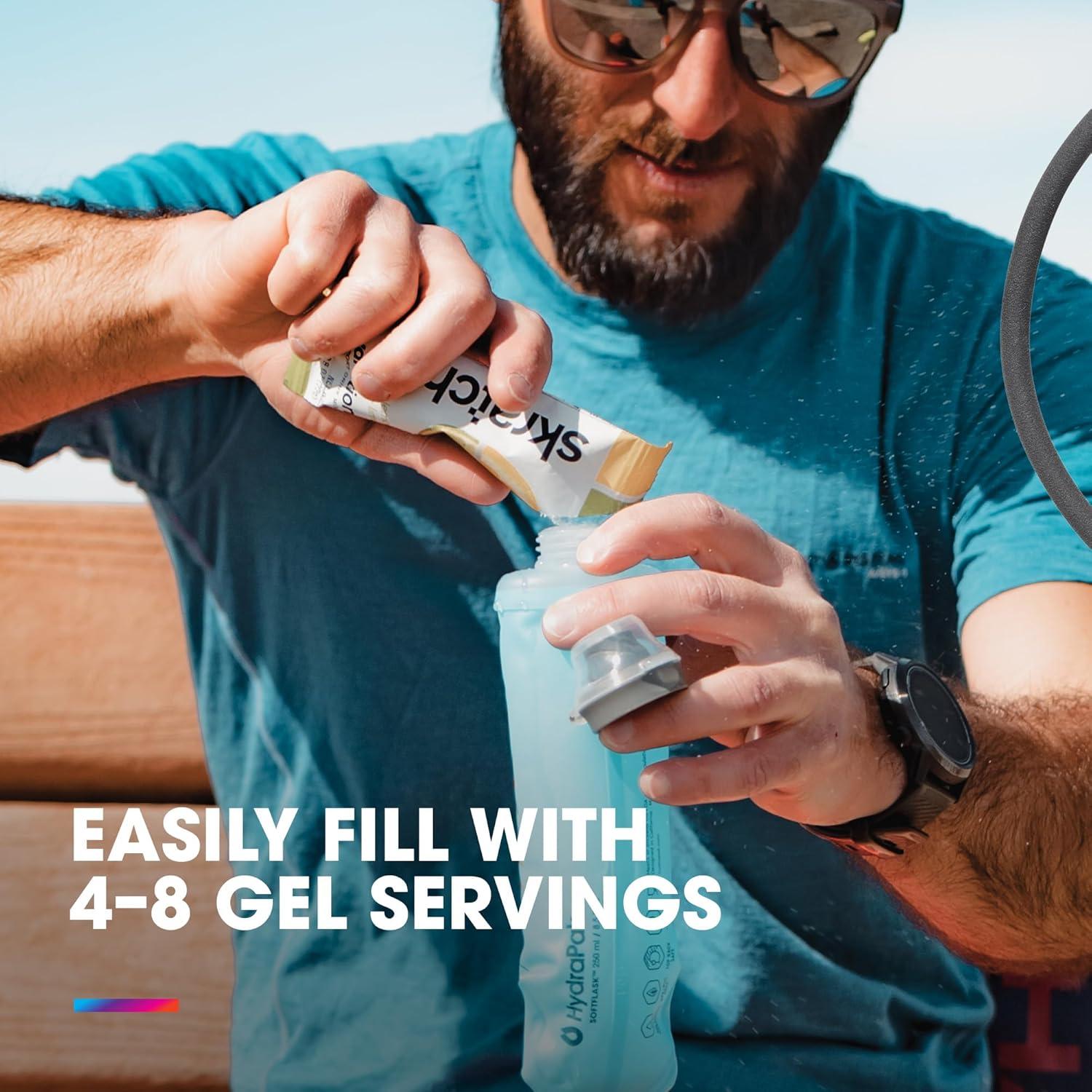 Botella Plegable HydraPak SoftFlask 150ml Libre BPA Azul