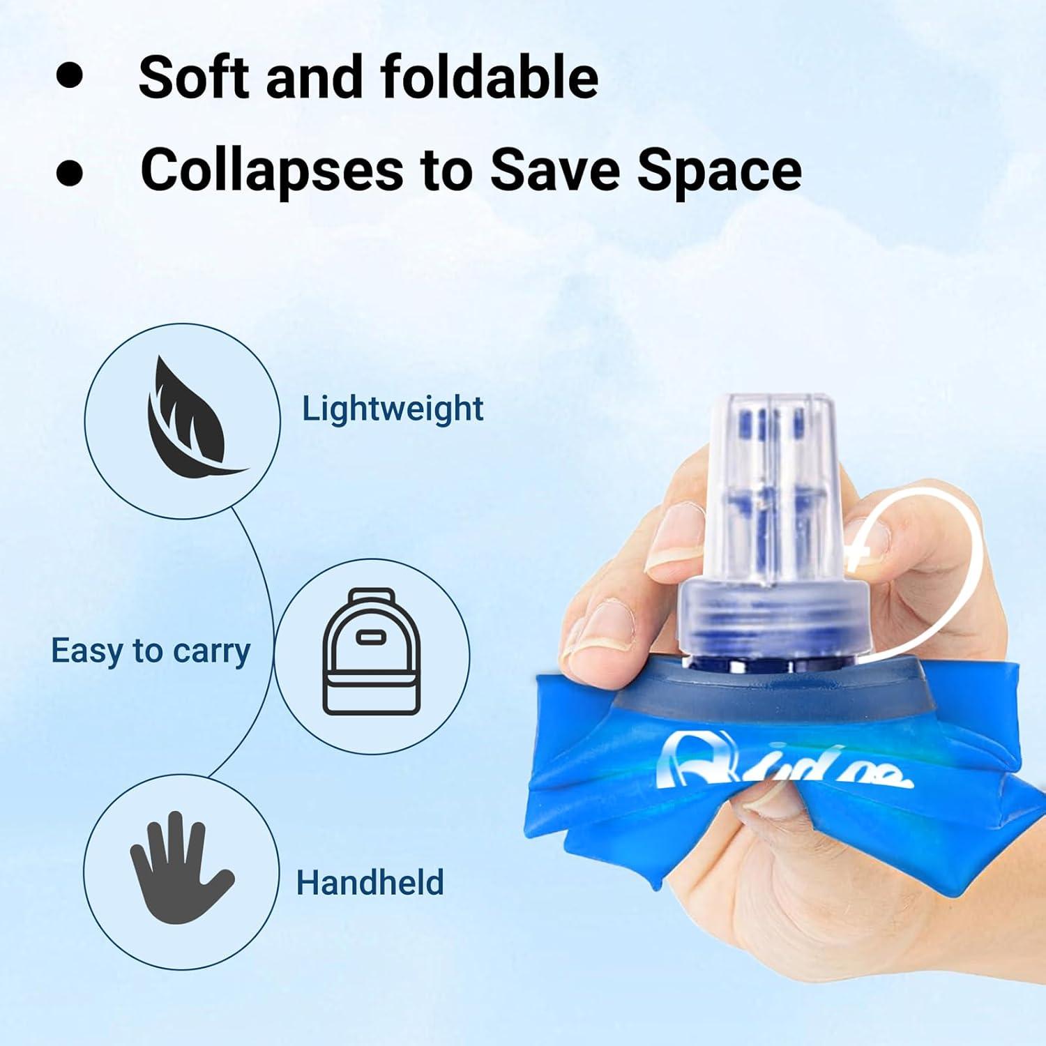 Chaleco de Correr Qidoe 2 Pack con Botellas 500ml Colapsables