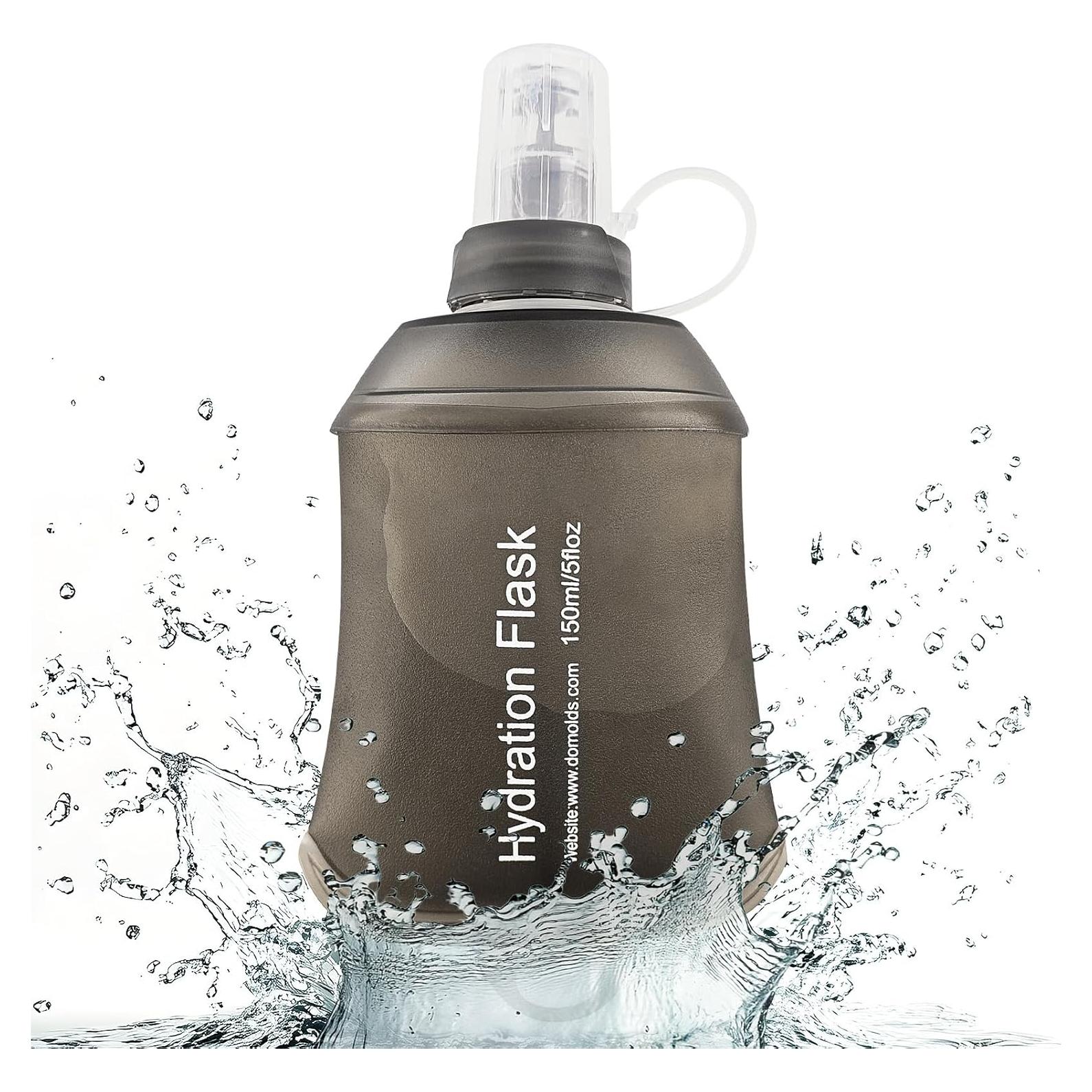 Botella de Agua Plegable FR 150ml Gris - Silicona Ecológica