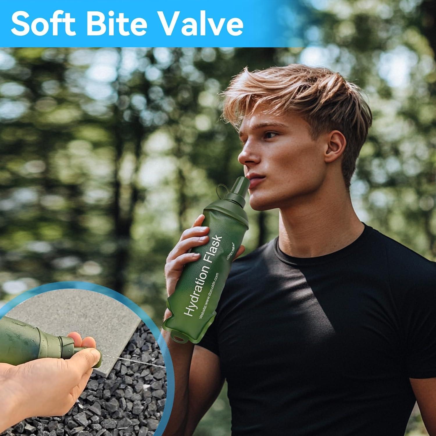 Botella de Agua Plegable FR 150ml Gris - Silicona Ecológica