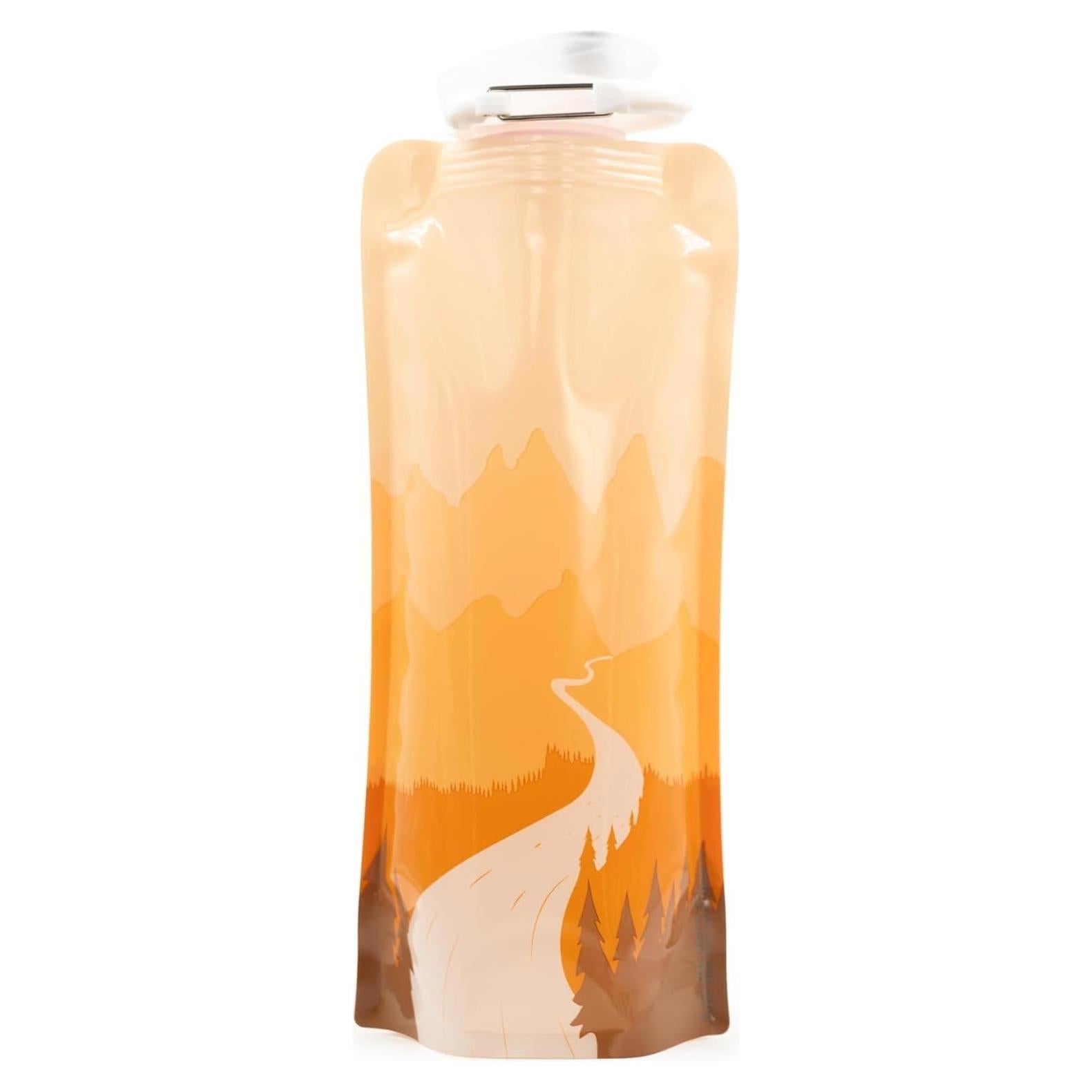 Botella Plegable Vapur Flexible 0.68L con Mosquetón - 2 Unidades